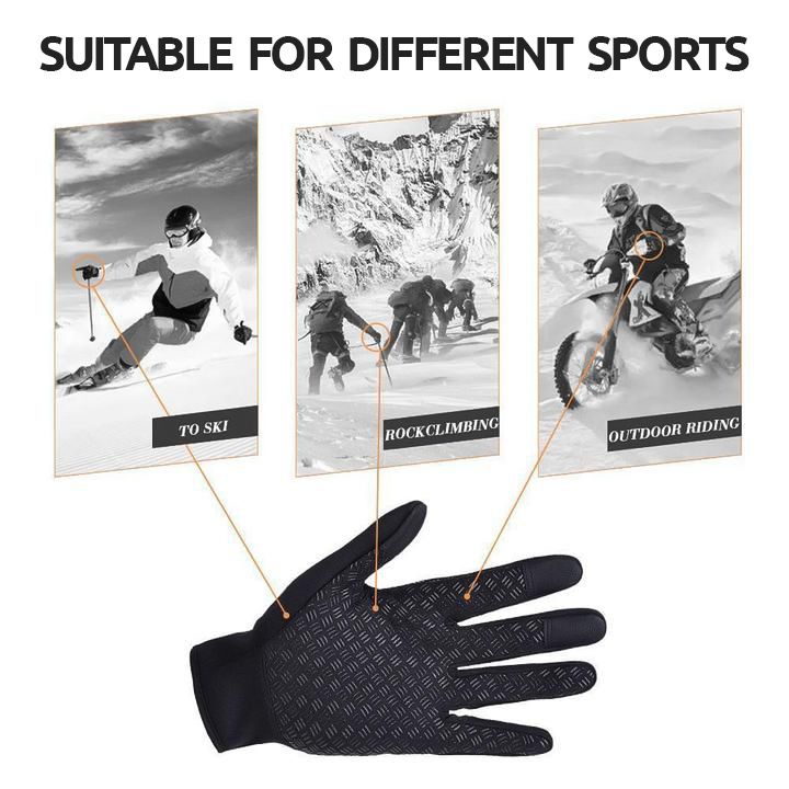 Thermo-Handschuhe beim Radfahren im Winter getragen