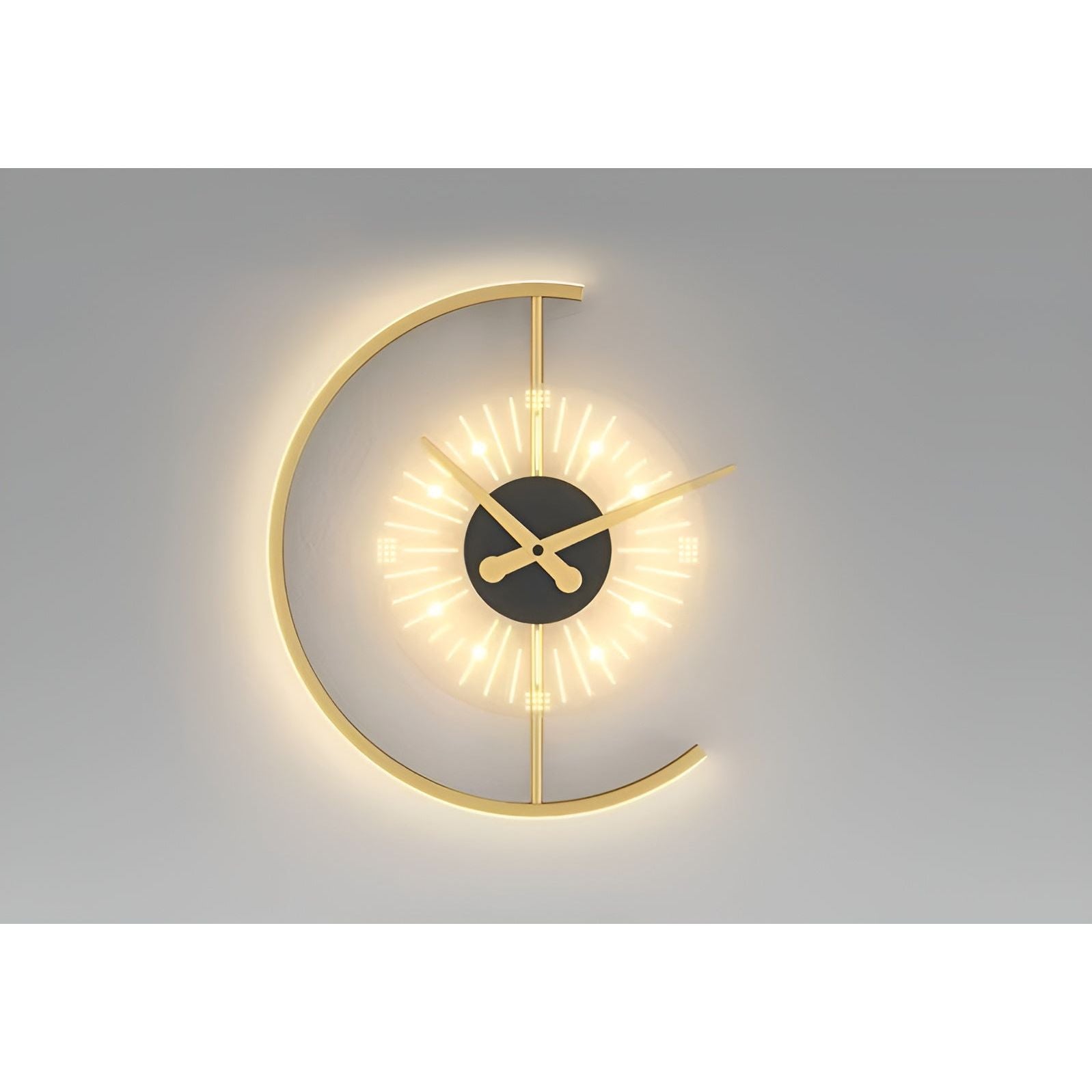 TimeShine Clock - Moderne LED Licht Wanduhr Elegare