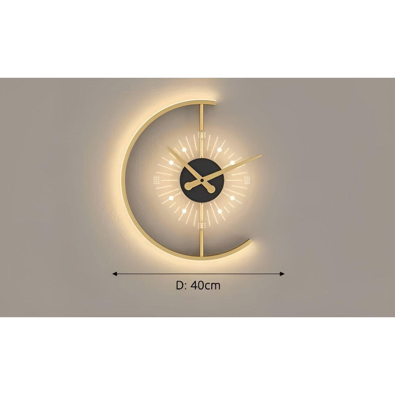 TimeShine Clock - Moderne LED Licht Wanduhr Elegare