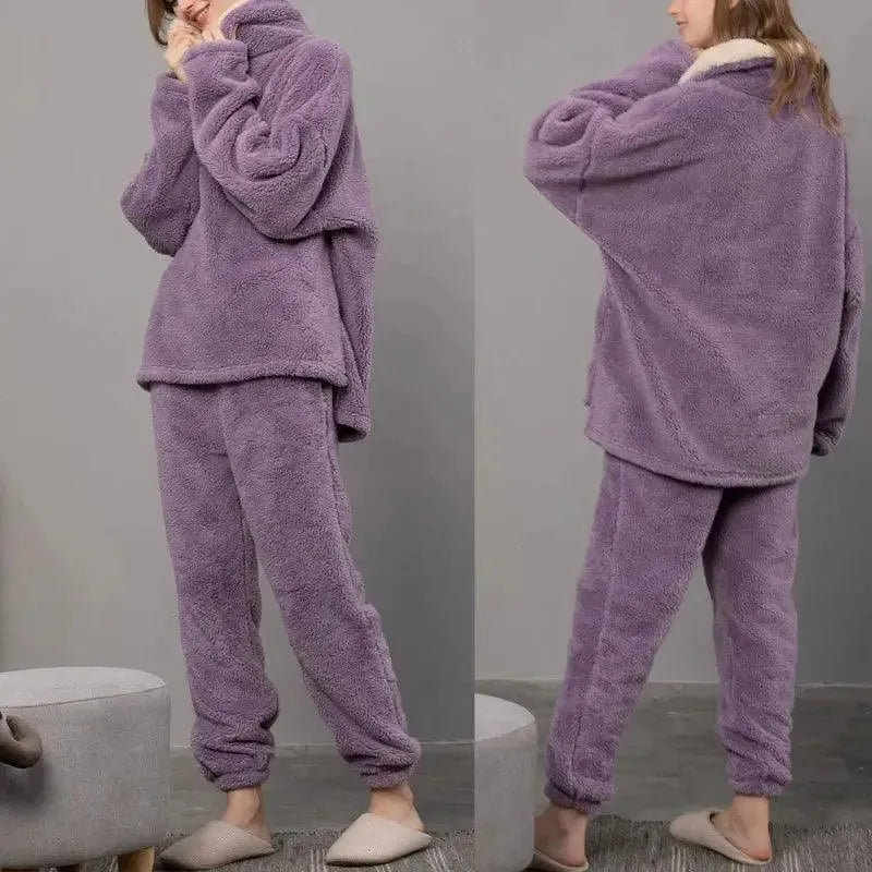 Tori - Sherpa-Fleece Pyjama: warm und kuschelig - Elegare - DEA100 -   