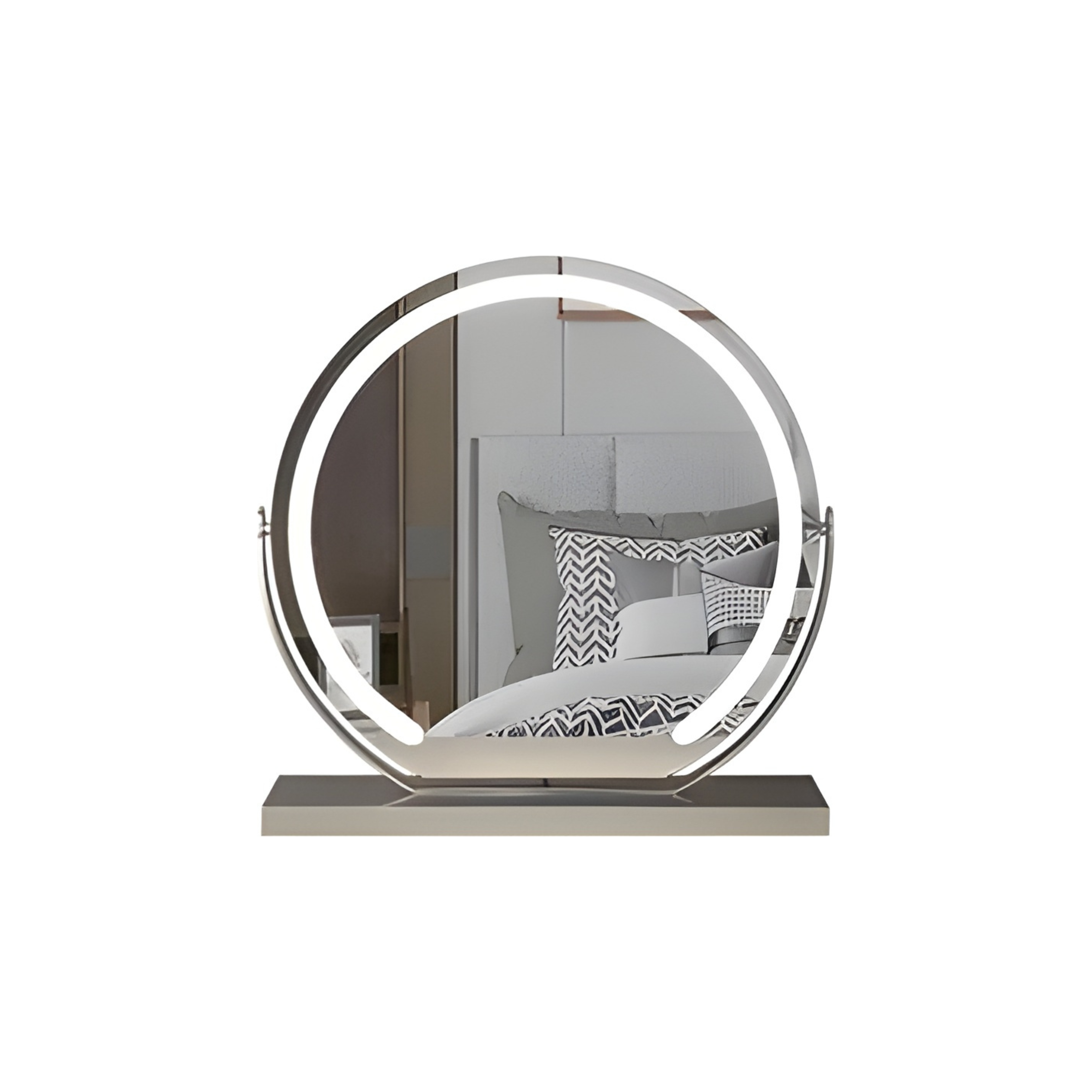 BrightBeauty Mirror - Dekorativer Stehender Schminkspiegel mit LED-Lichtern