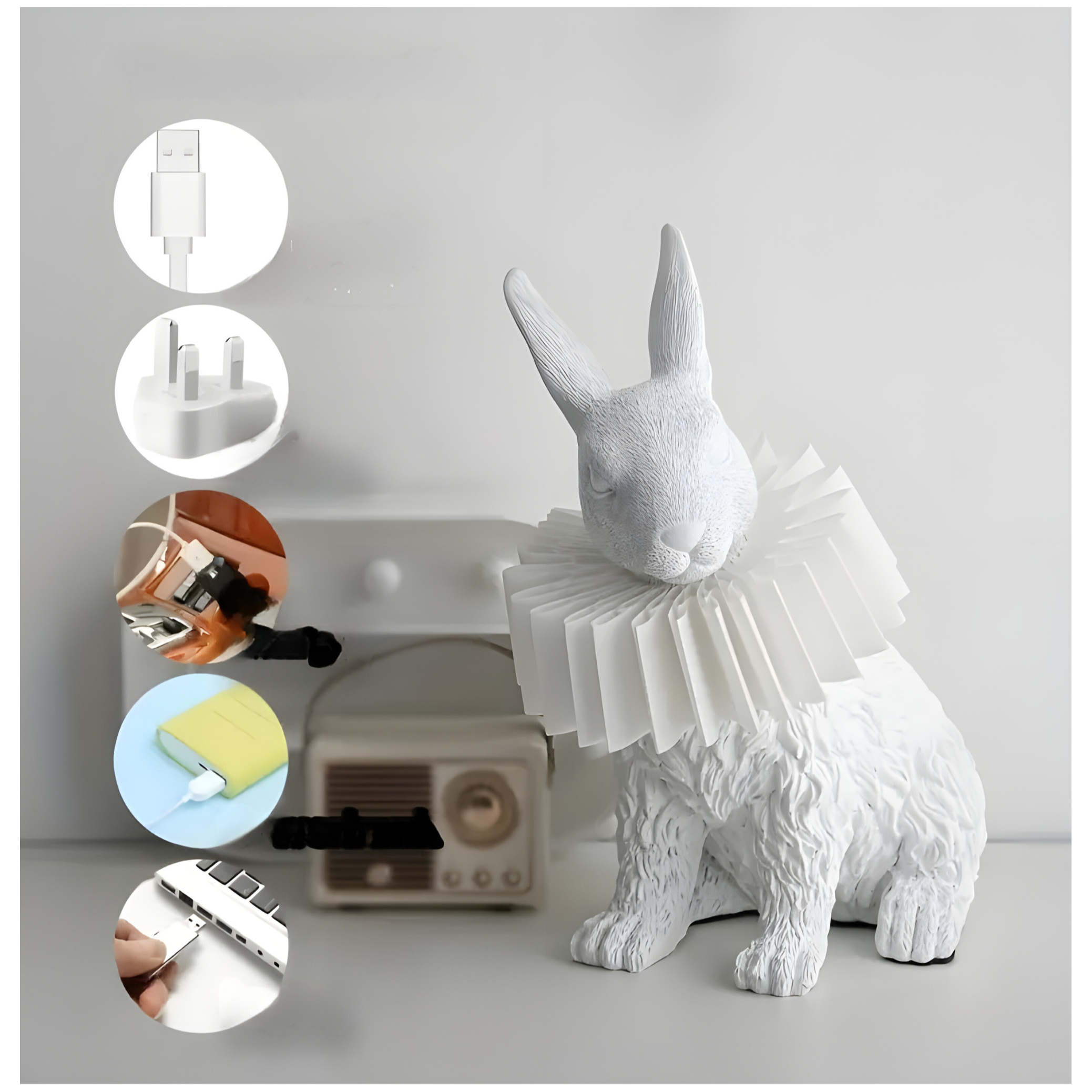 BunnyGlow Lamp - Künstlerische Moderne Kaninchen Tischlampe