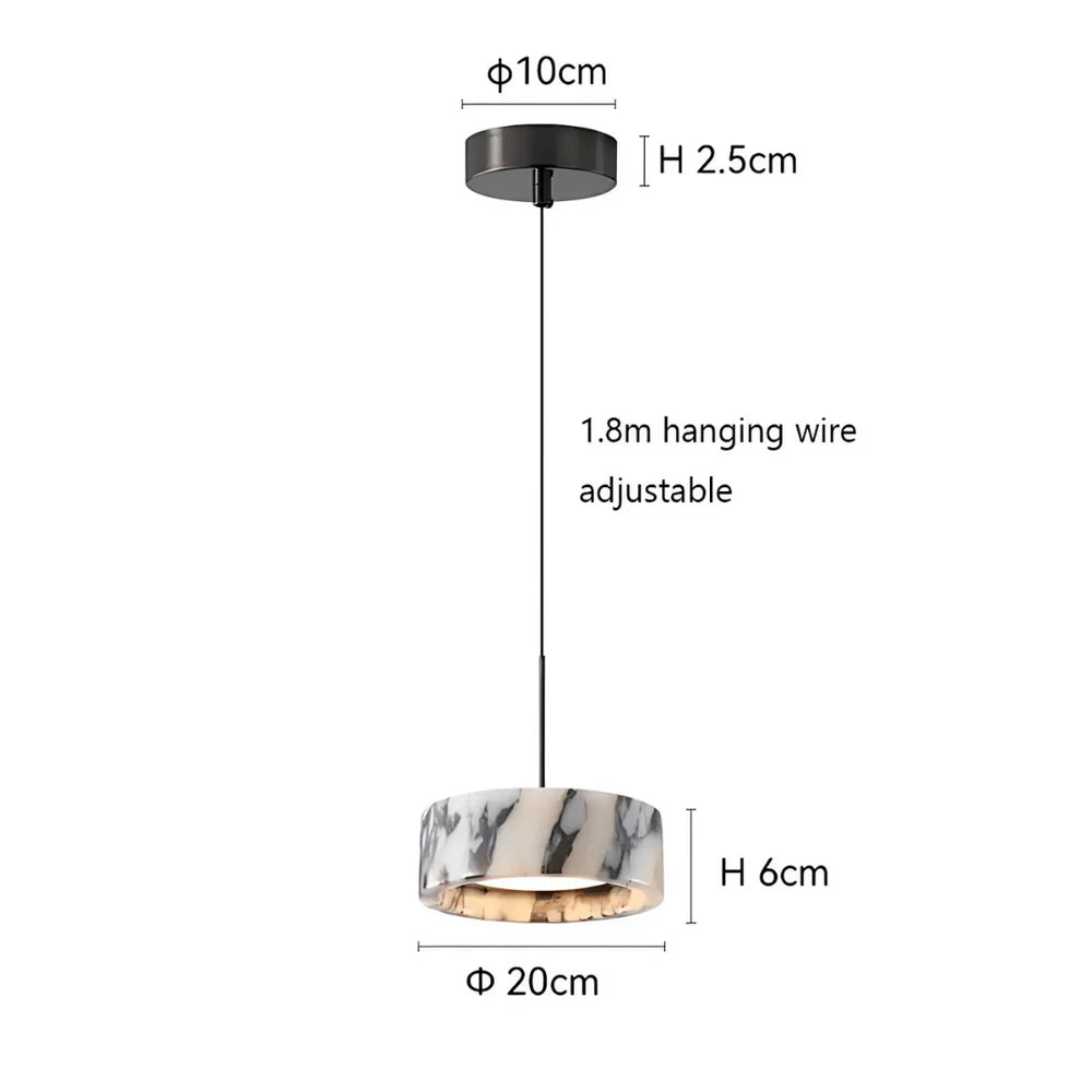 Pendelleuchte aus schwarzem Naturstein – Hochwertig & Modern | Stilvolle Innenbeleuchtung
