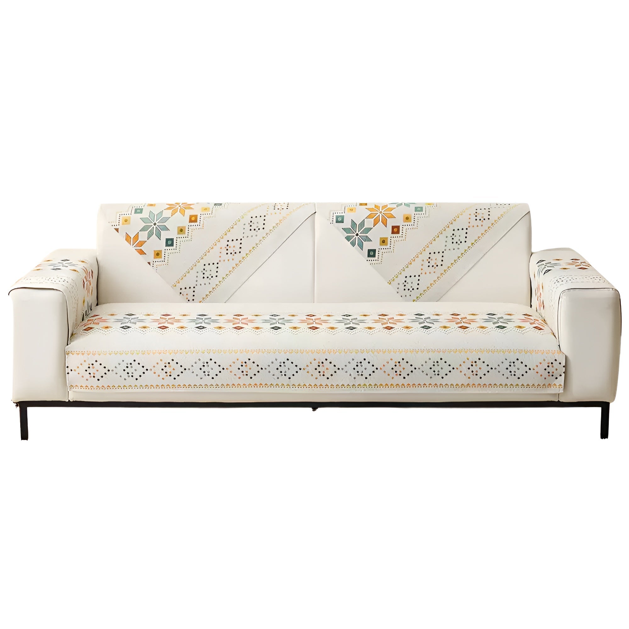 Sofabezug im Boho-Stil – Elastisch & Ganzjährig Nutzbar | Schützt und Verleiht Neue Optik