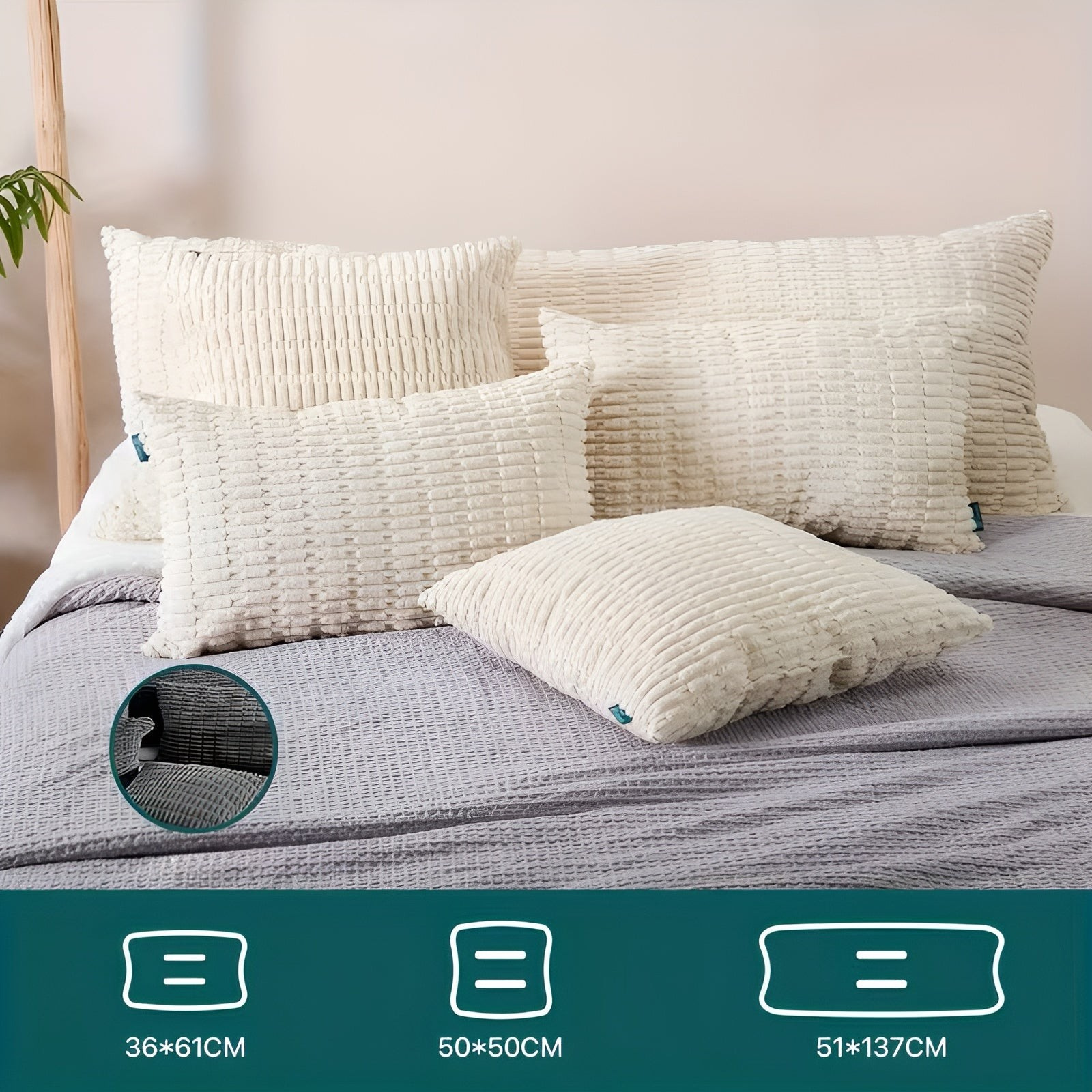 Cord-Kissen im Boho-Stil – Weich und Dekorativ | Perfekt für Sofa und Wohnzimmer - Kissen