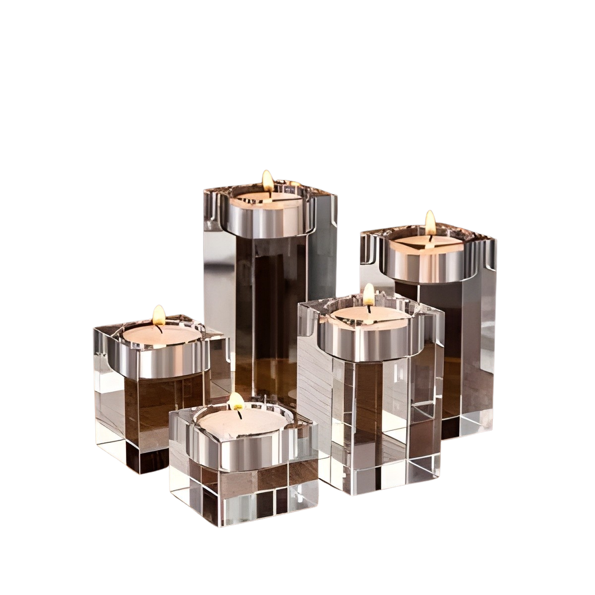Kristall-Kerzenhalter – Elegante und Dekorative Wohnraum-Deko | Hochwertiges Glasdesign - Wohnzubehör