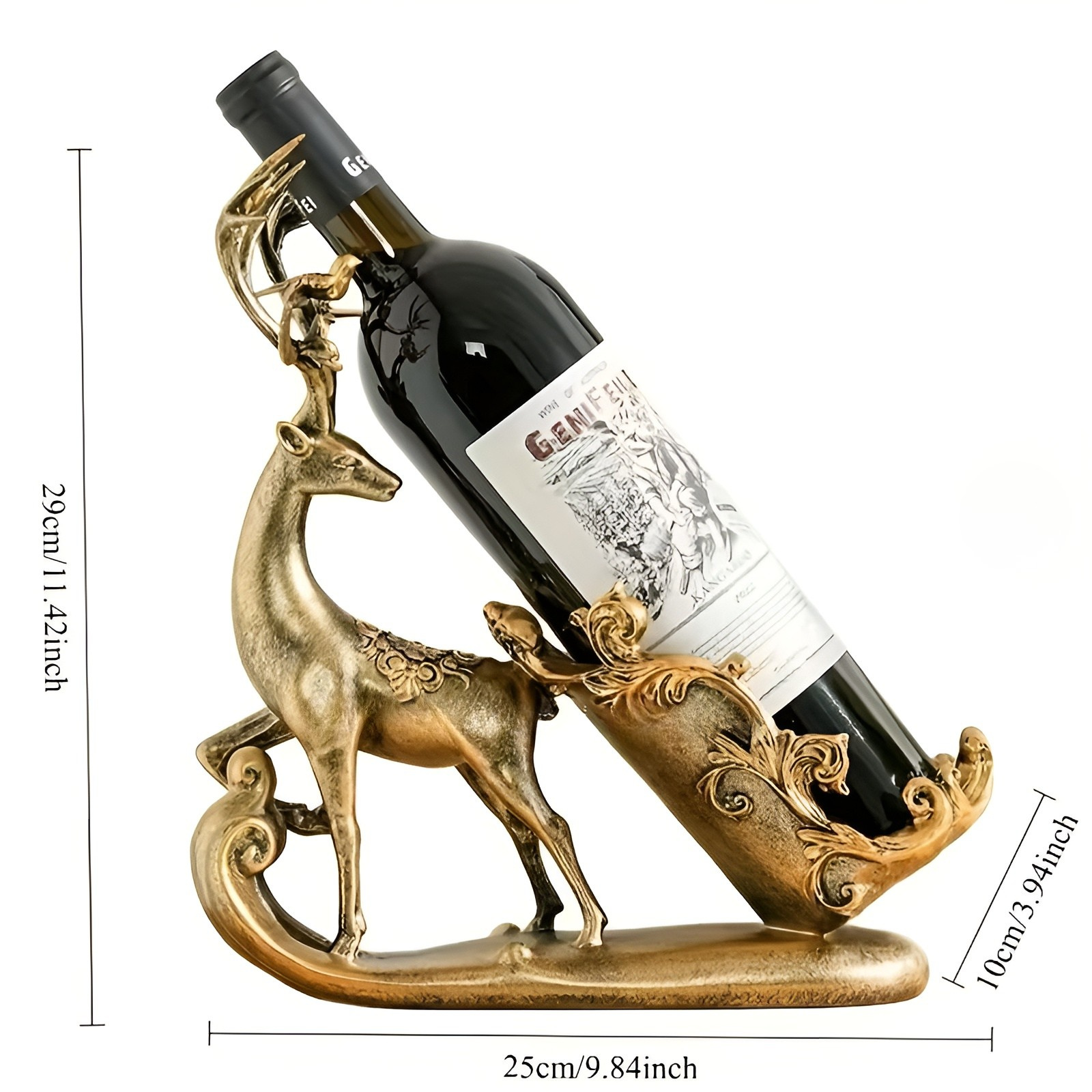 Weinregal mit Hirschmotiv – Dekorativ und Hochwertig | Leichtes Design für stilvolle Weinaufbewahrung - Weinregal