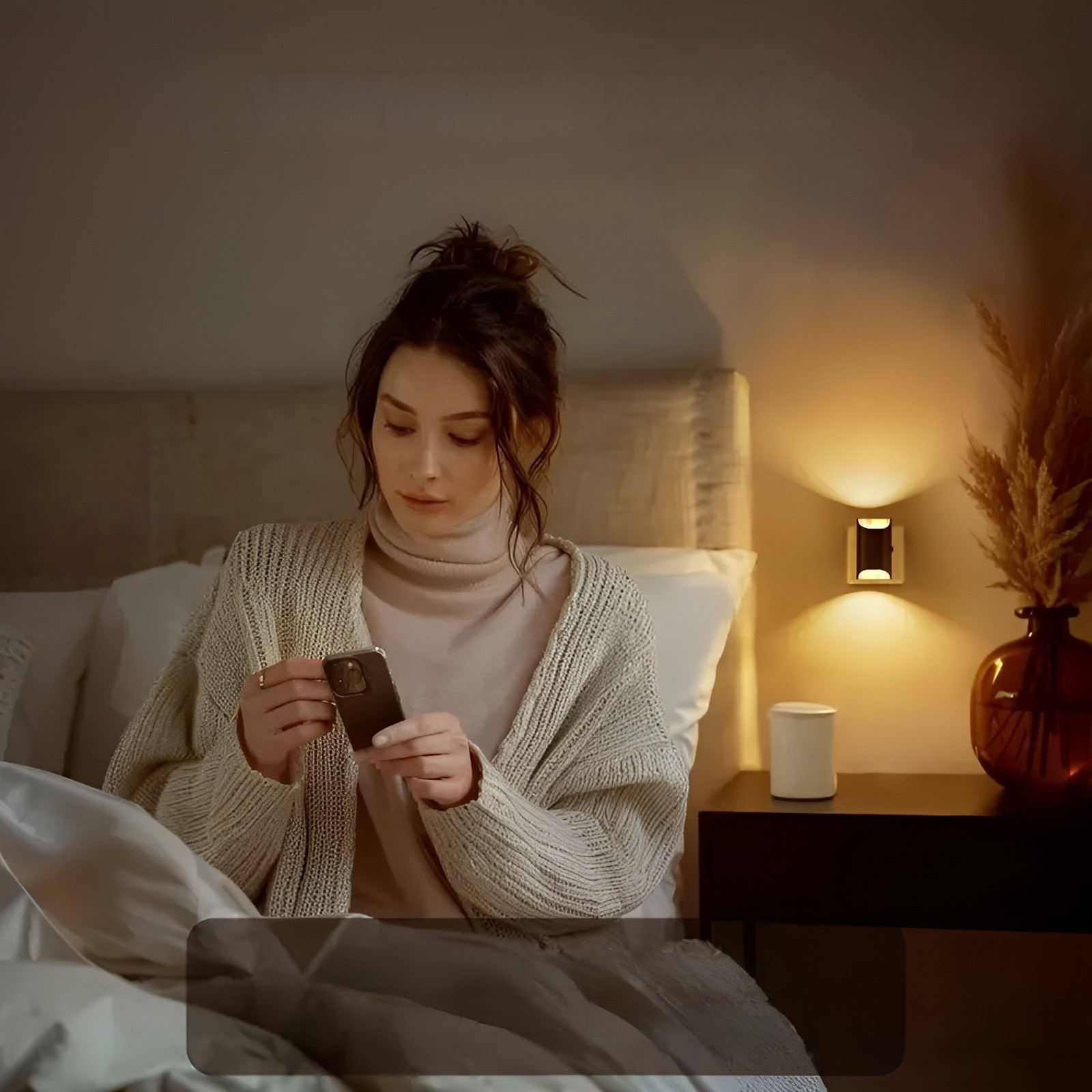 2er Set LED Wandleuchten mit Stecker –Dimmbare Wandleuchten im Modernen Schwarz-Kupfer Look | Perfekt für Schlafzimmer & Flur