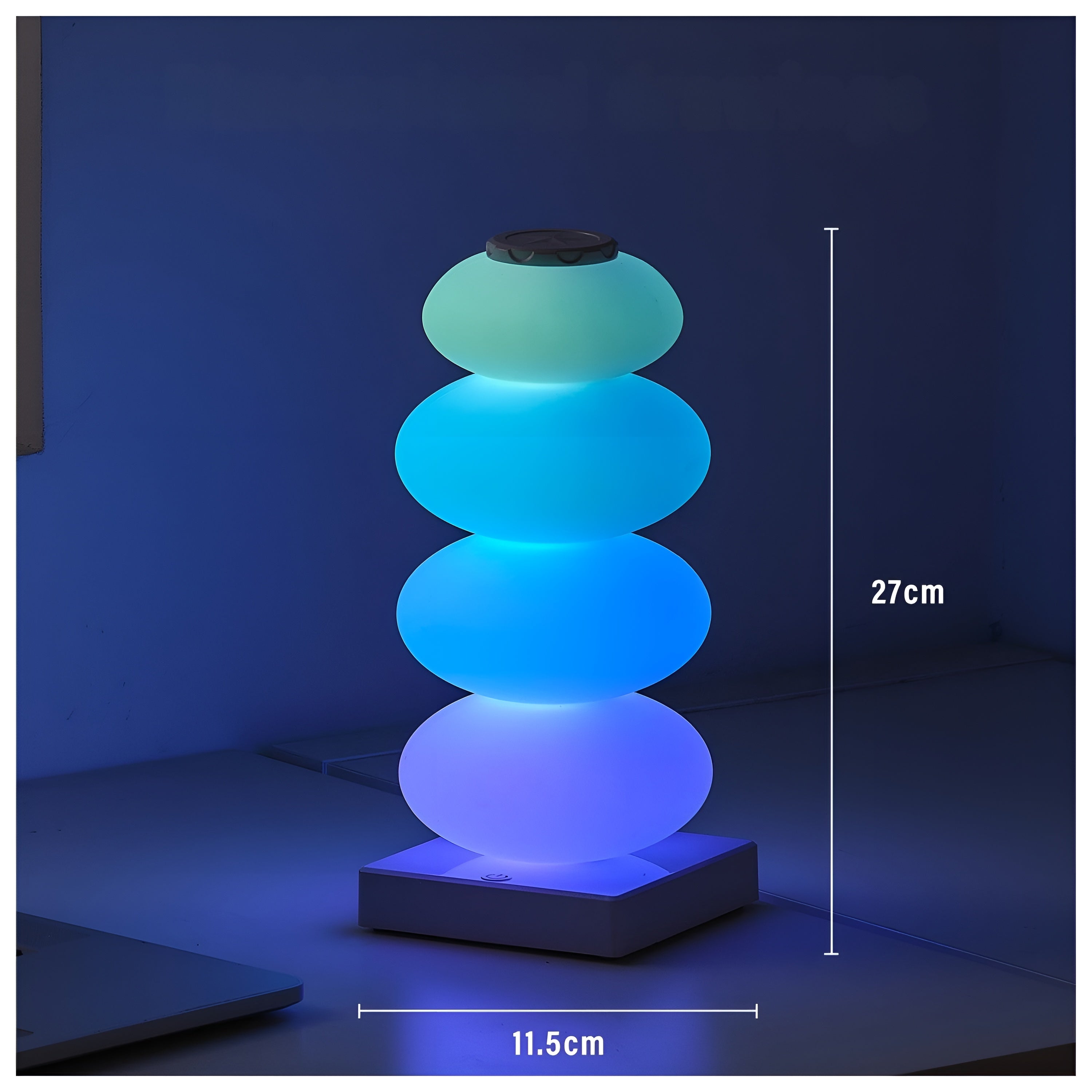 Nachttischlampe – Dimmbare RGB LED mit 16 Farben | Touch-Steuerung & Stimmungsvolle Beleuchtung