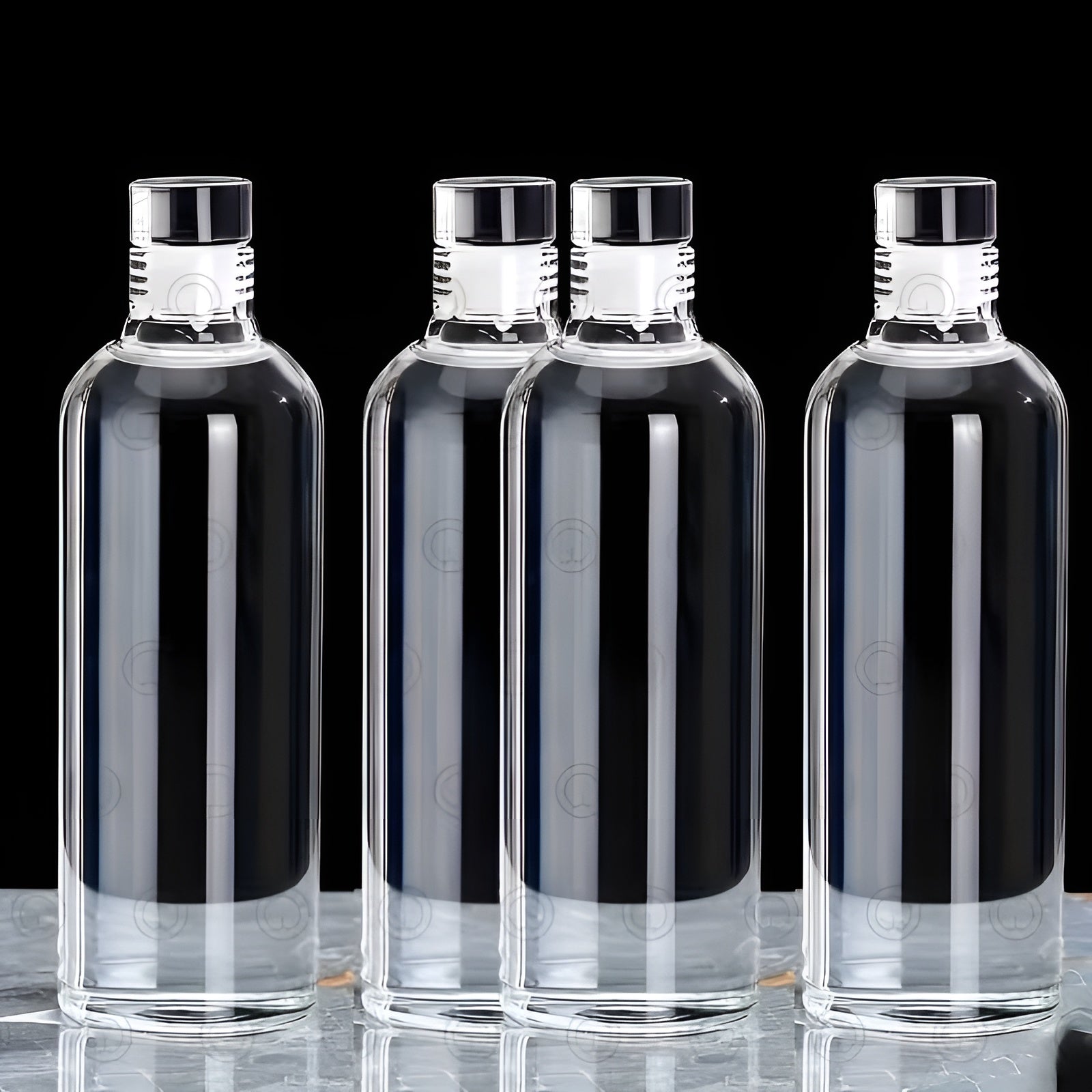 Trinkflasche Aus Borosilikatglas – Auslaufsicher Und Leicht | Ideal Für Kaffee Tee Und Unterwegs - 4 Stück - Wohnzubehör