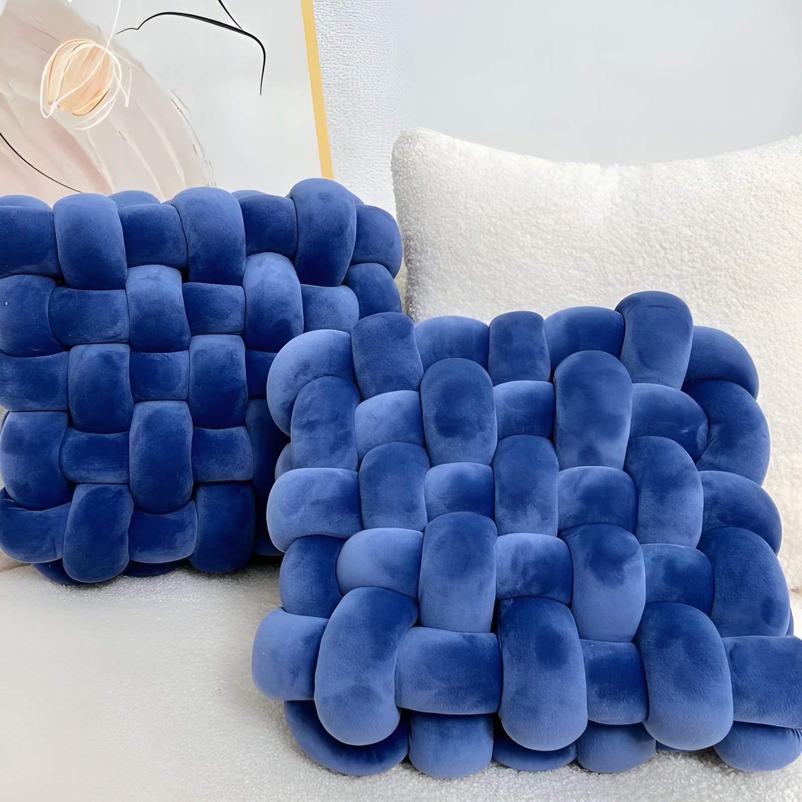 Knoten-Dekokissen im 2er-Set – Weich und Dekorativ | Perfekt für Sofa Bett und Wohnzimmer - Kissen