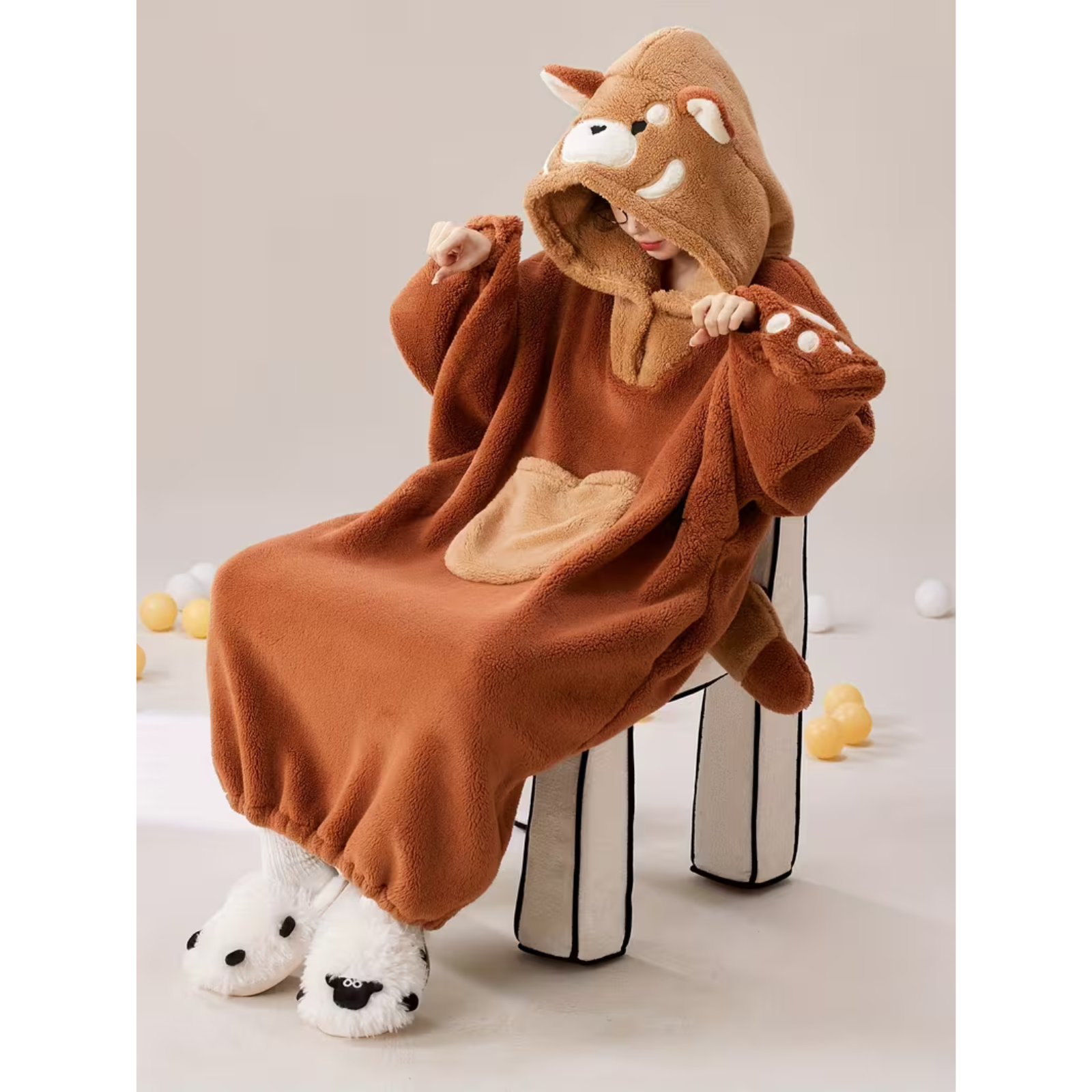 Kapuzen-Decke für Damen – Extra Warm & Kuschelig | Oversize Loungewear für Zuhause und Draußen - Decke