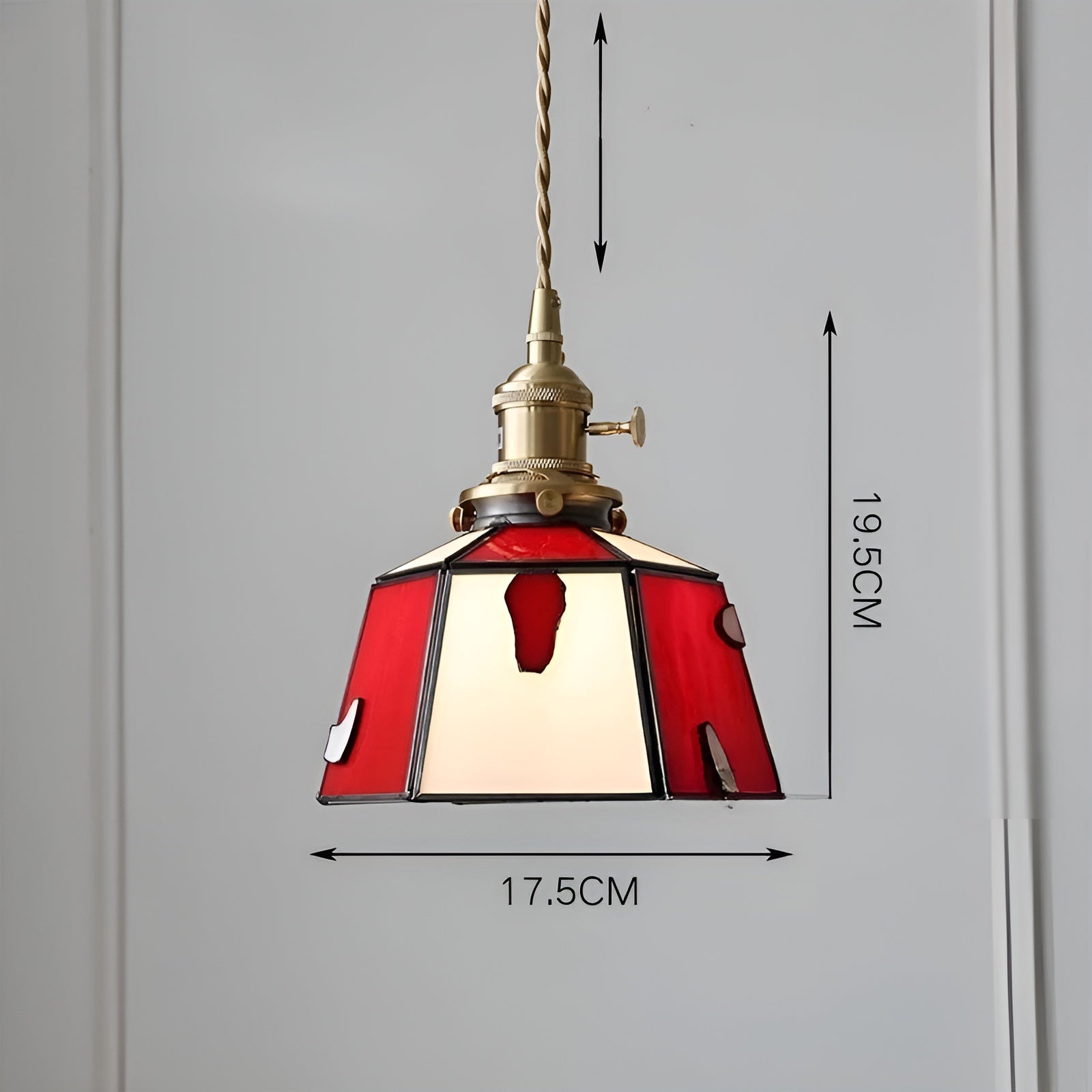 Europäische Vintage-Pendelleuchte – Stilvolle LED-Pendelleuchte aus Holz und Kupfer | Mit Glaskuppel im Design für Wohnzimmer und Esszimmer