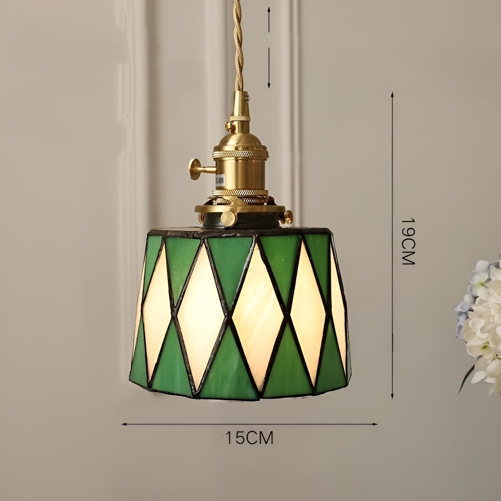 Europäische Vintage-Pendelleuchte – Stilvolle LED-Pendelleuchte aus Holz und Kupfer | Mit Glaskuppel im Design für Wohnzimmer und Esszimmer