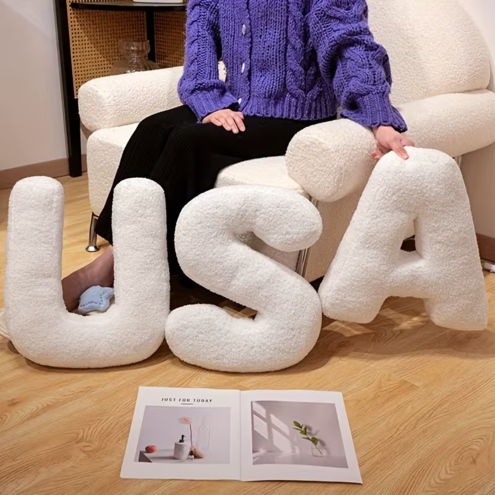 Weiße Buchstaben Dekokissen – Weich Und Kombinierbar | Kreative Kissen Für Ihr Sofa Und Bett - Kissen