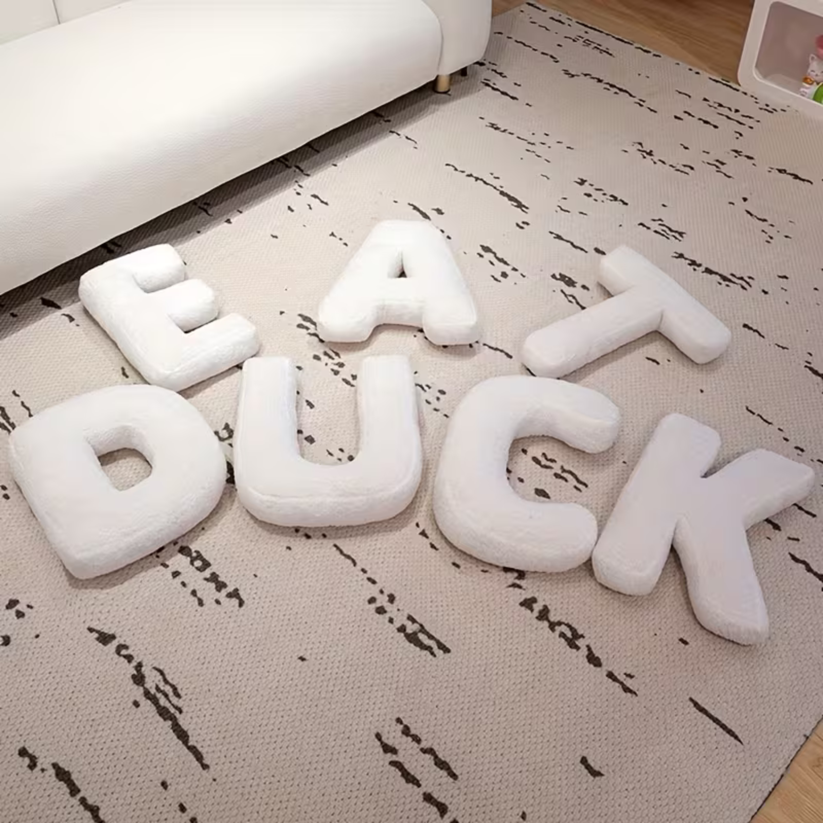 Weiße Buchstaben Dekokissen – Weich Und Kombinierbar | Kreative Kissen Für Ihr Sofa Und Bett - Kissen