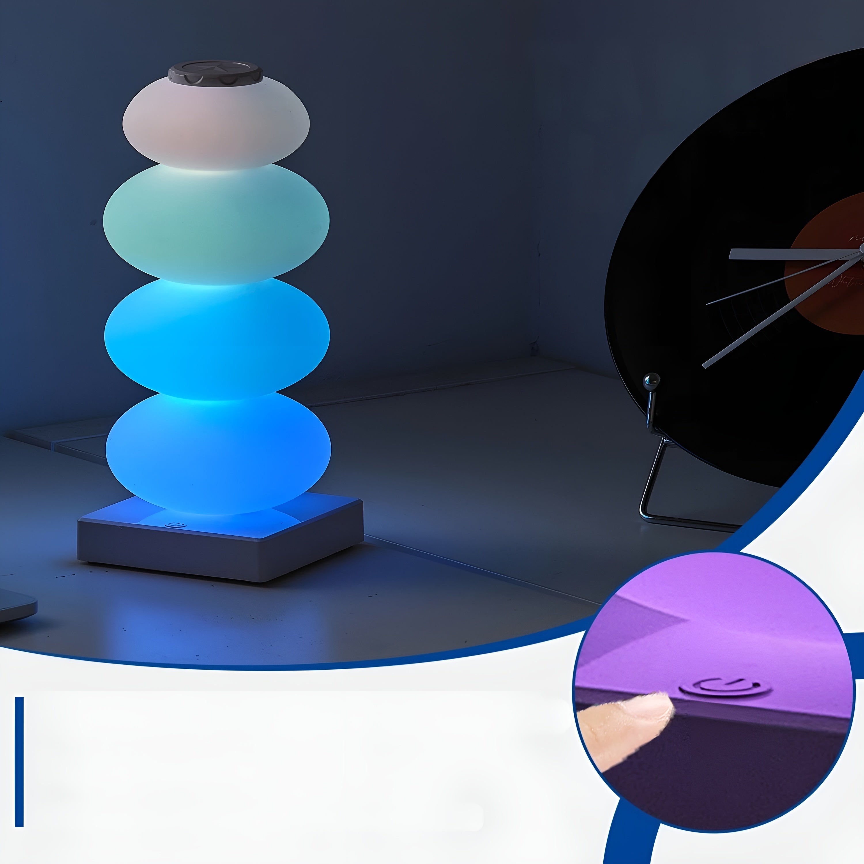Nachttischlampe – Dimmbare RGB LED mit 16 Farben | Touch-Steuerung & Stimmungsvolle Beleuchtung