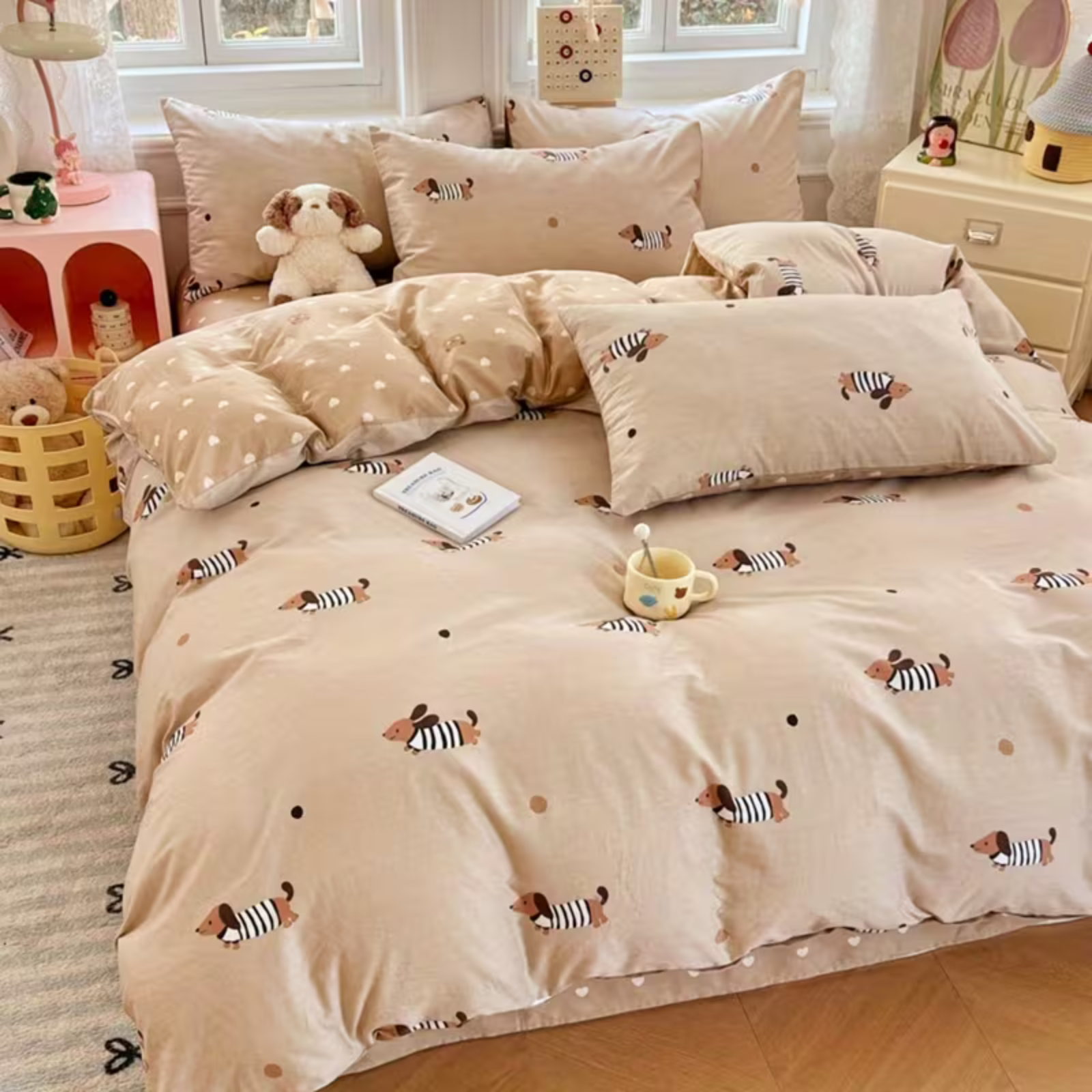 Baumwoll-Bettwäsche-Set – Passgenau und Weich | Atmungsaktiv & Komfortabel für Jede Jahreszeit - 135cm*200cm