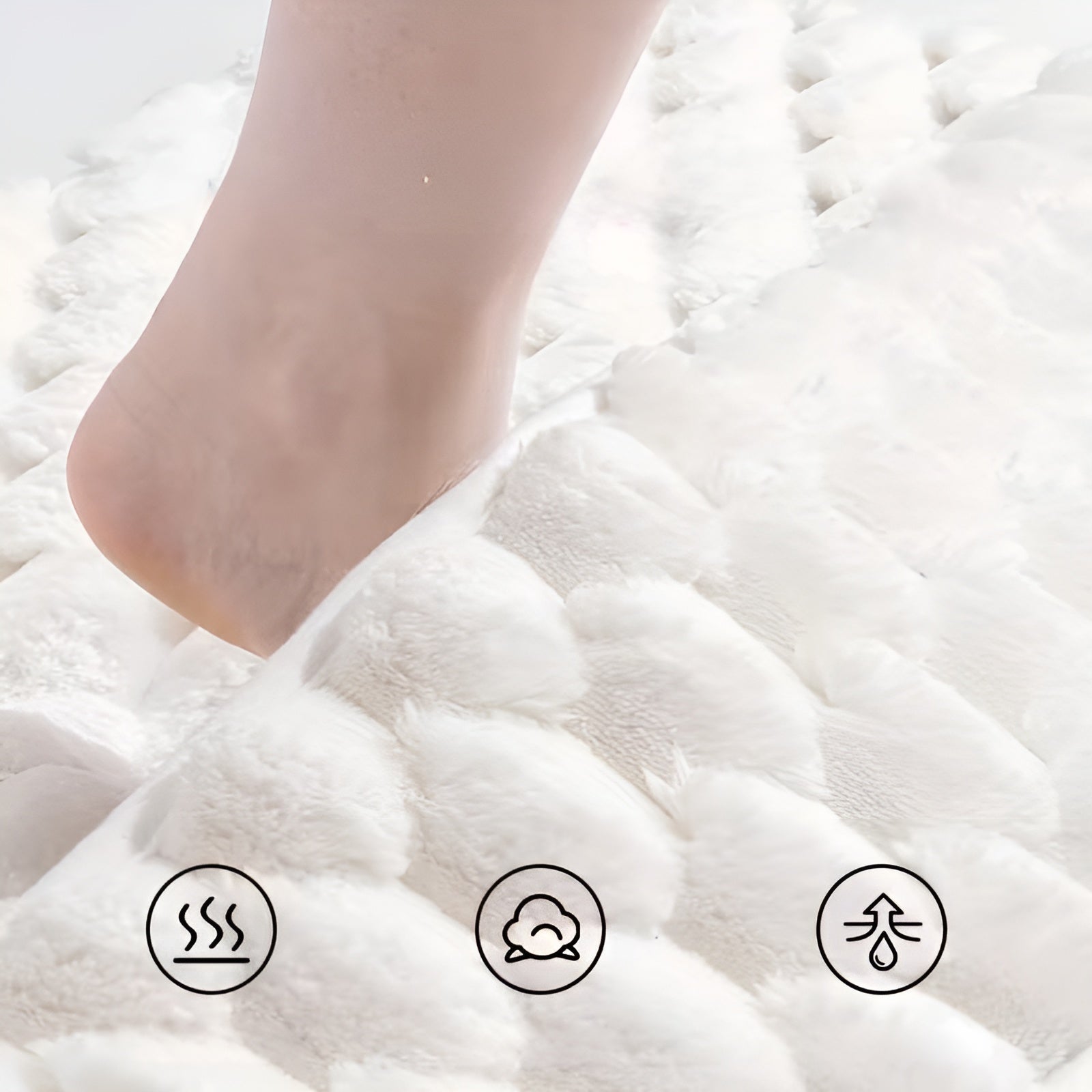 Badezimmermatte aus Memory Foam – Weich Saugstark und Rutschfest | Perfekt für Dusche und Bad - Badematte