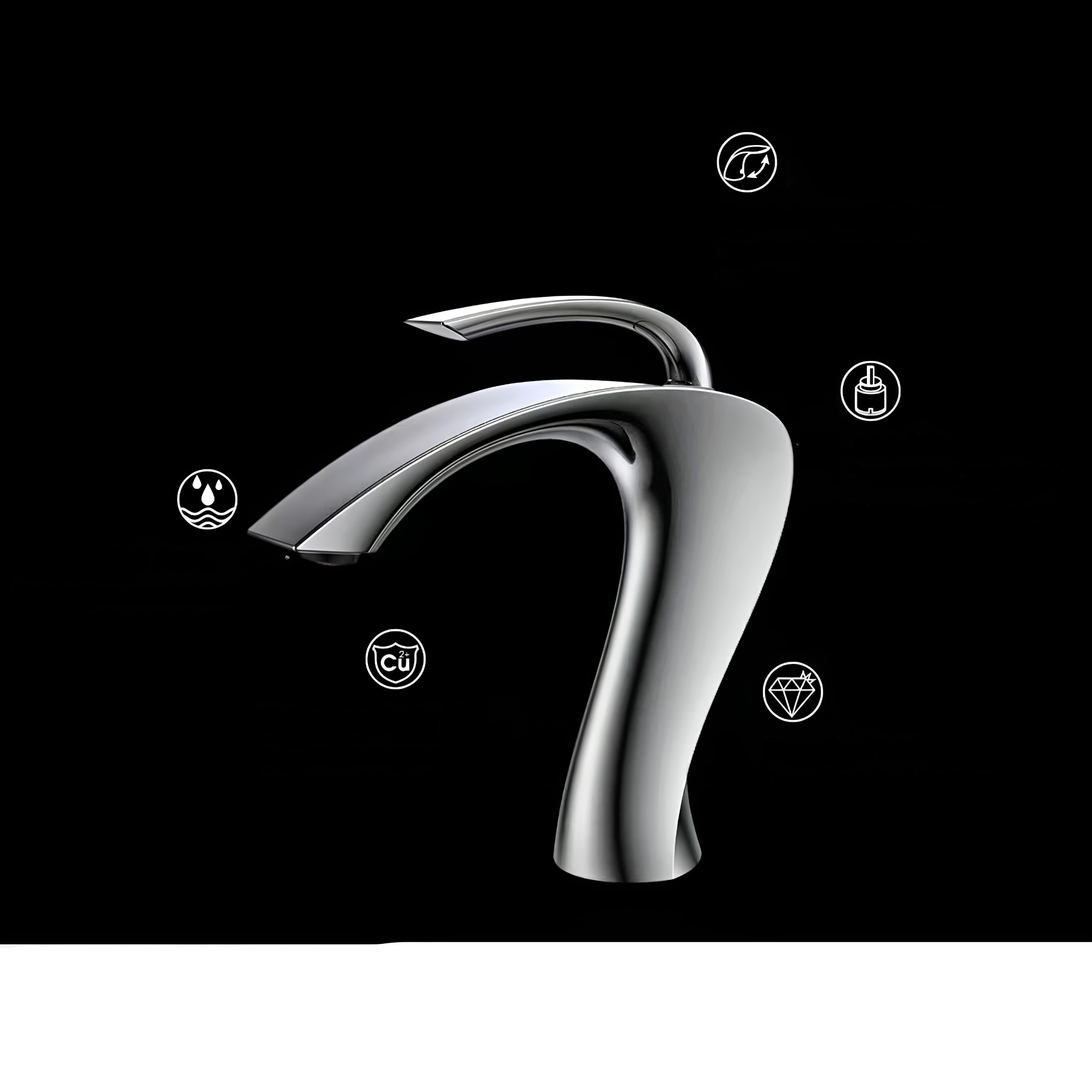 Waschtischarmatur aus Messing – Hochwertig und Modern | Gunmetal Grau mit Keramikkartusche für Warm- und Kaltwasser