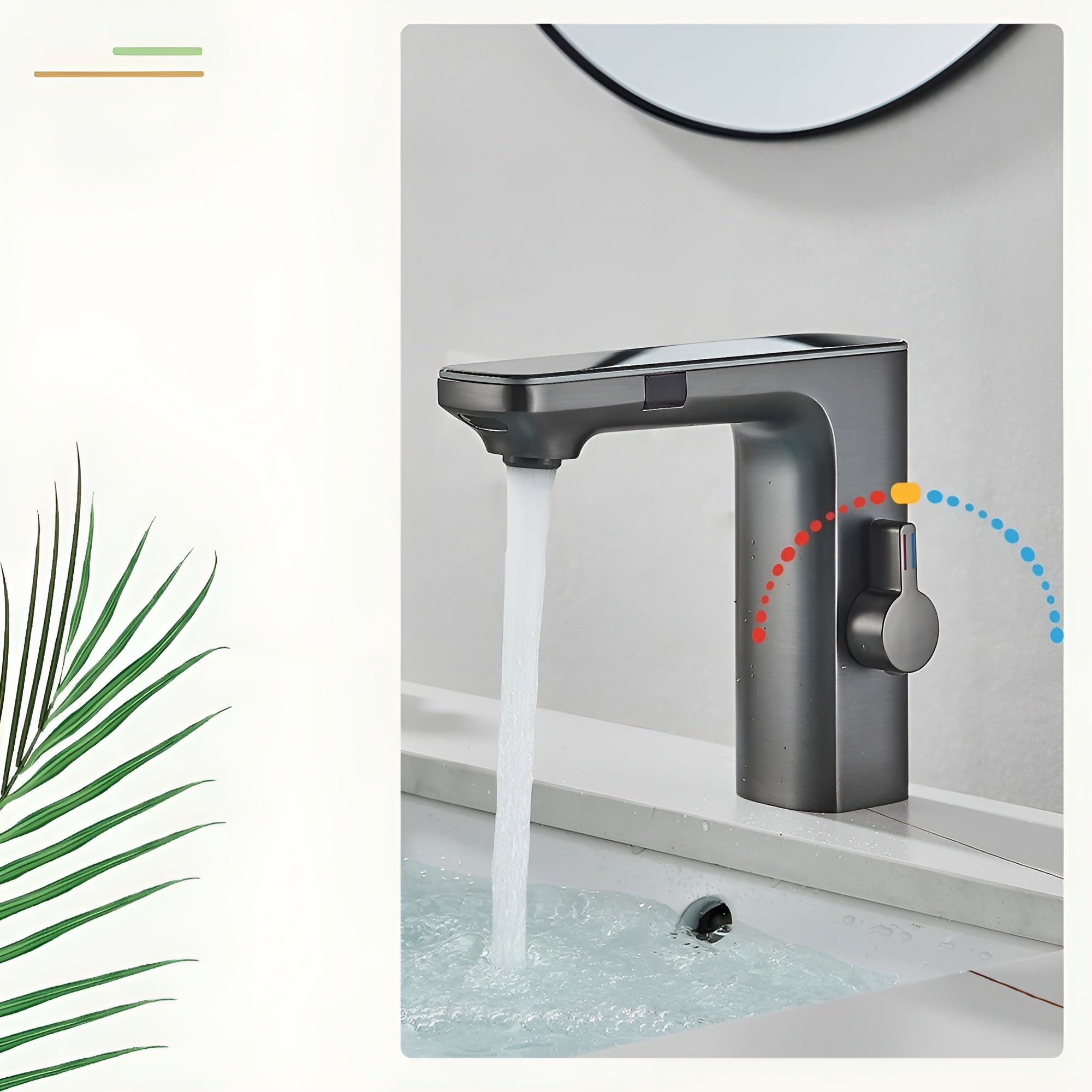 Sensor-Waschbeckenarmatur – Berührungslos & Hygienisch | Mit Digitalanzeige - Wohnzubehör
