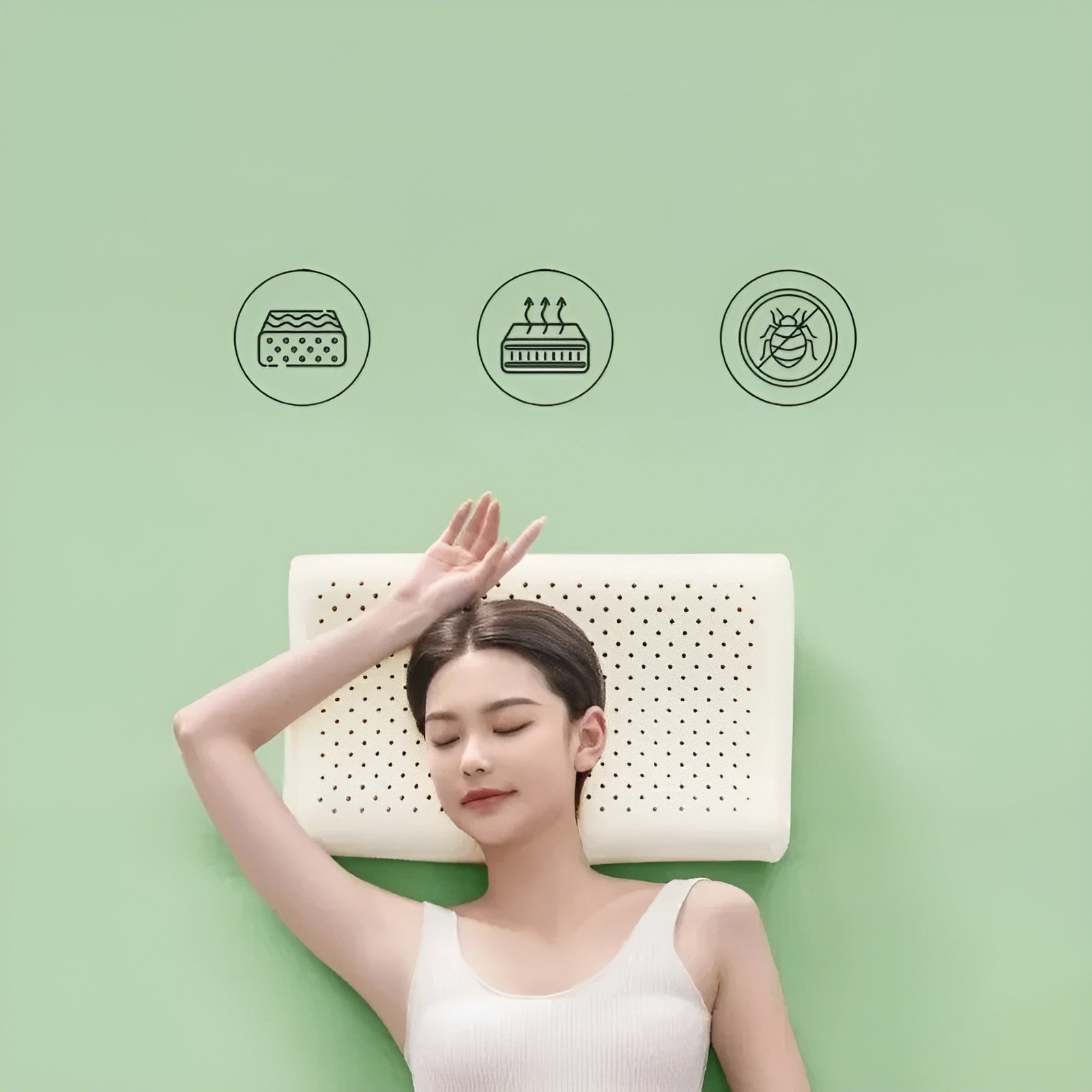 Thailändische Naturlatex-Nackenkissen – Ergonomisch und Atmungsaktiv | Perfekt für Einen Erholsamen Schlaf