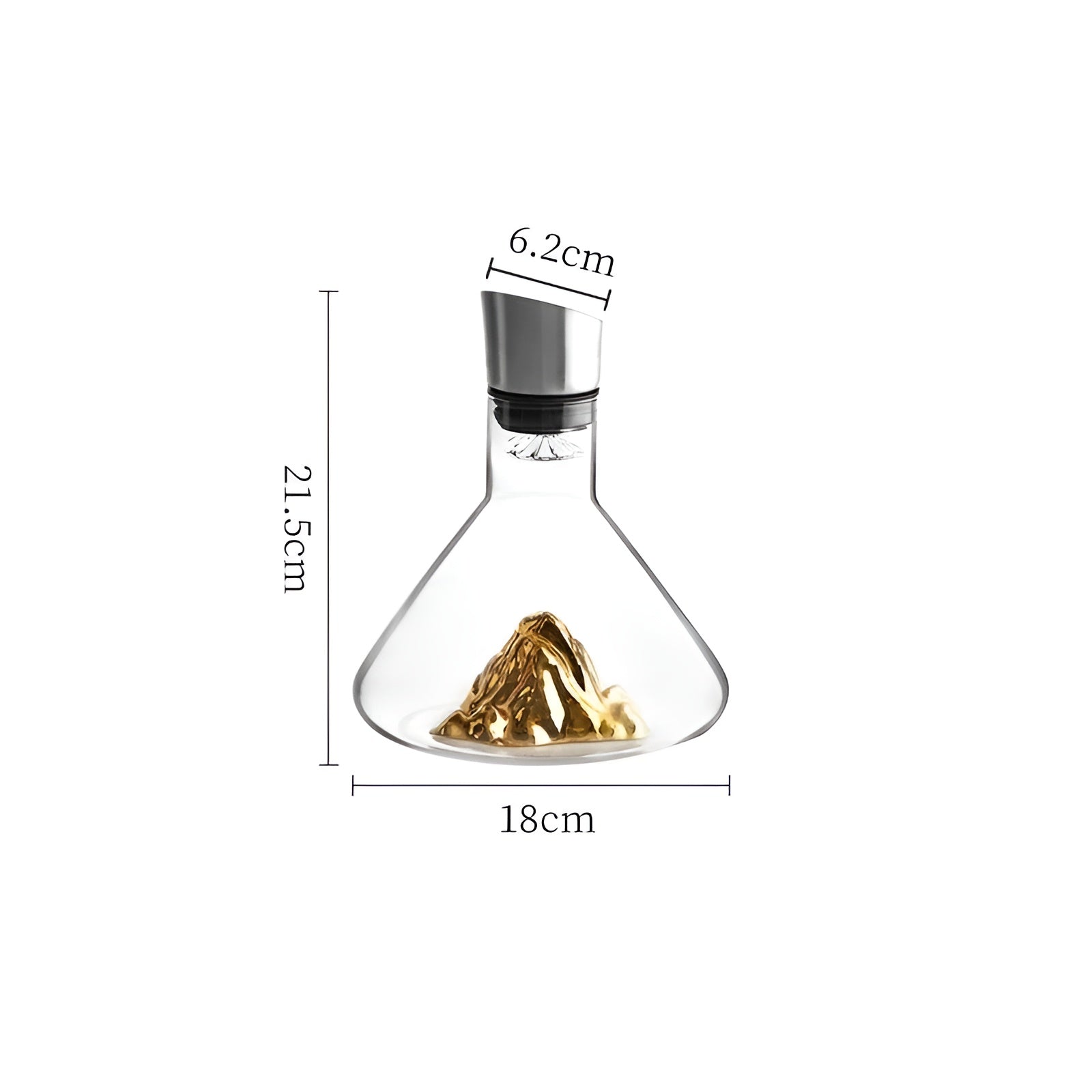 Kristall-Whisky-Wein Dekanter – Handgefertigt und bleifrei | 1500 ml Karaffe für Bar und Zuhause