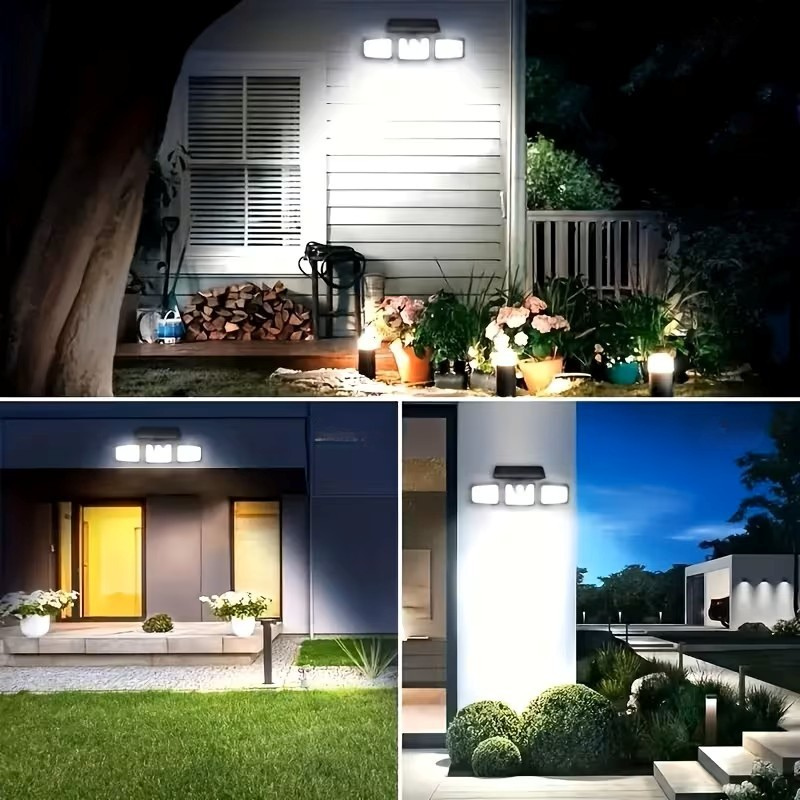 Solar-Wandleuchte mit Bewegungsmelder – Helle Außenbeleuchtung mit 3 Lichtmodi | Wetterfest IP44 für Garten Hof