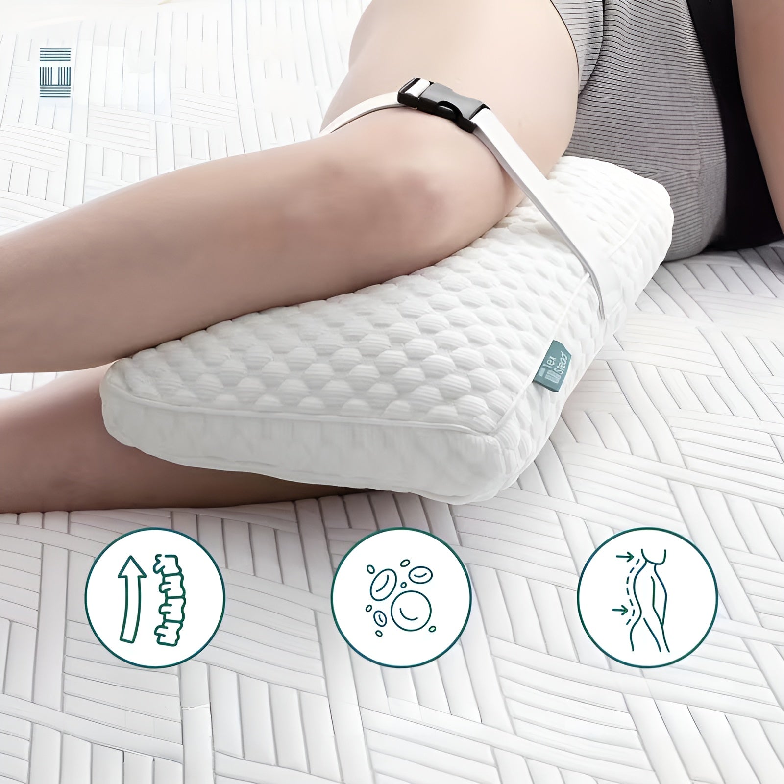 Ergonomisches Beinkissen für Seitenschläfer – Entlastend und Komfortabel | Ideal für Rücken Hüfte und Knie - Kissen