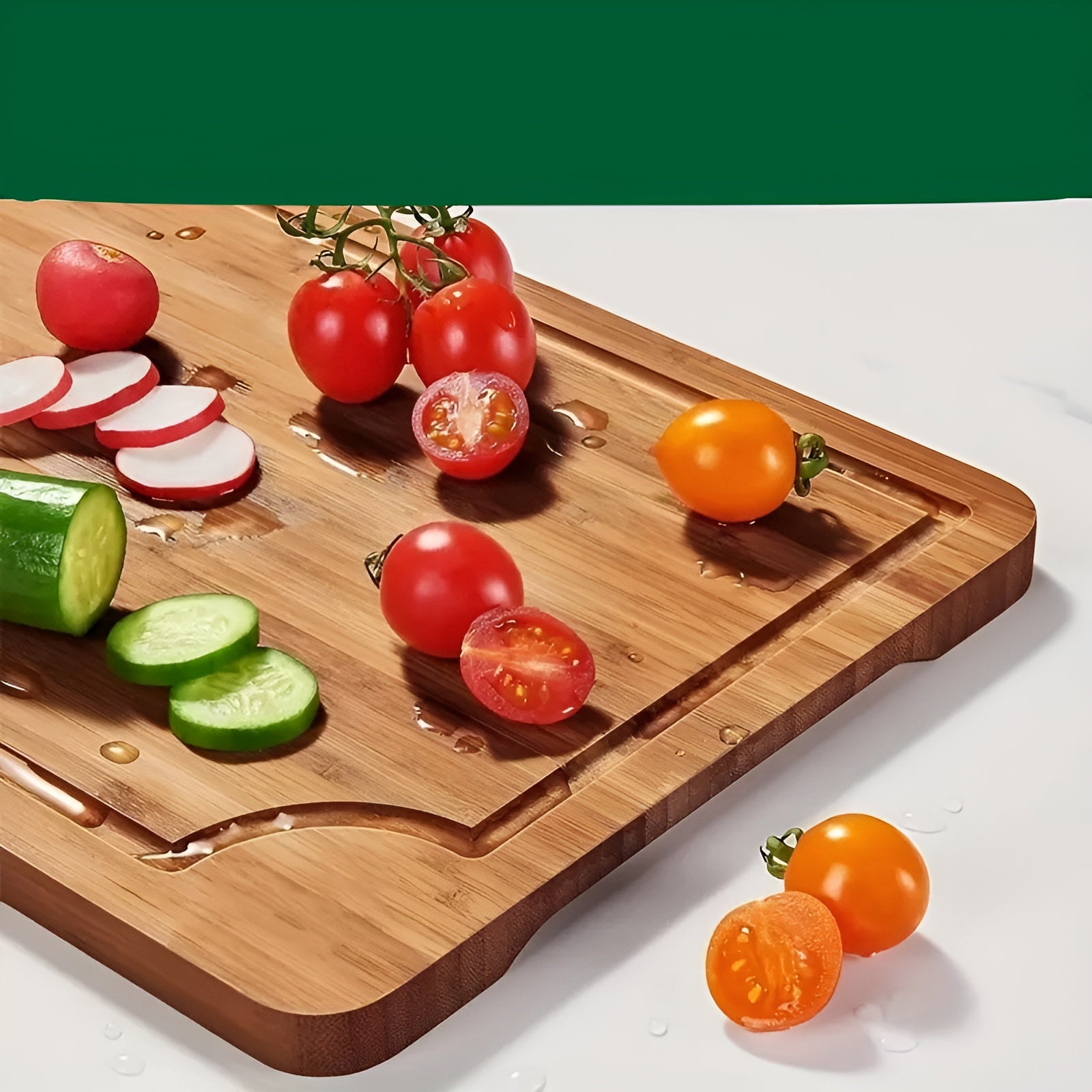 Schneidebrett-Set aus Bambus – Robust und Vielseitig | Perfekt für Fleisch, Gemüse & Obst