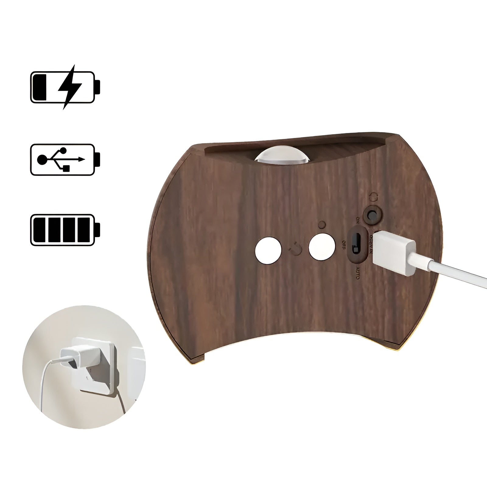 LED-Wandleuchte mit Bewegungsmelder – Wiederaufladbar & Smart | Ideal für Schlafzimmer & Flur