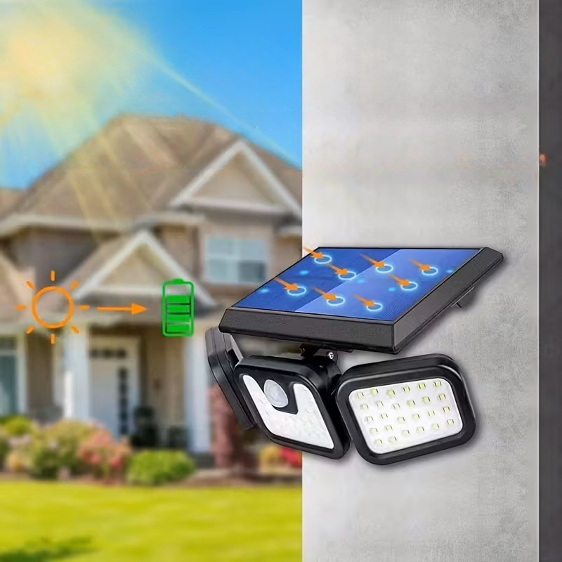 Solar-Wandleuchte mit Bewegungsmelder – Helle Außenbeleuchtung mit 3 Lichtmodi | Wetterfest IP44 für Garten Hof