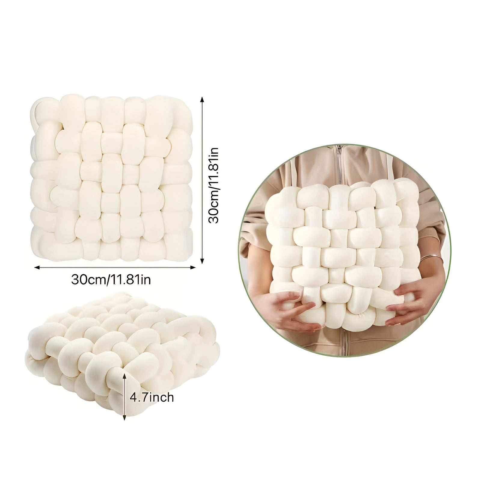 Knoten-Dekokissen im 2er-Set – Weich und Dekorativ | Perfekt für Sofa Bett und Wohnzimmer - Kissen