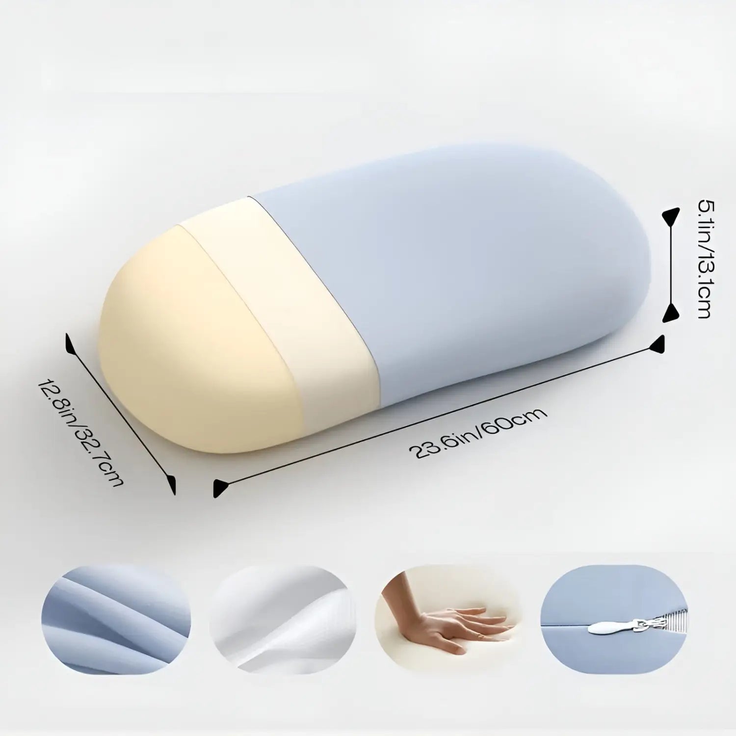 Cloud Ergonomic Nackenkissen – atmungsaktiv und kühlend | Perfekt für Seiten- und Bauchschläfer für den ganzjährigen