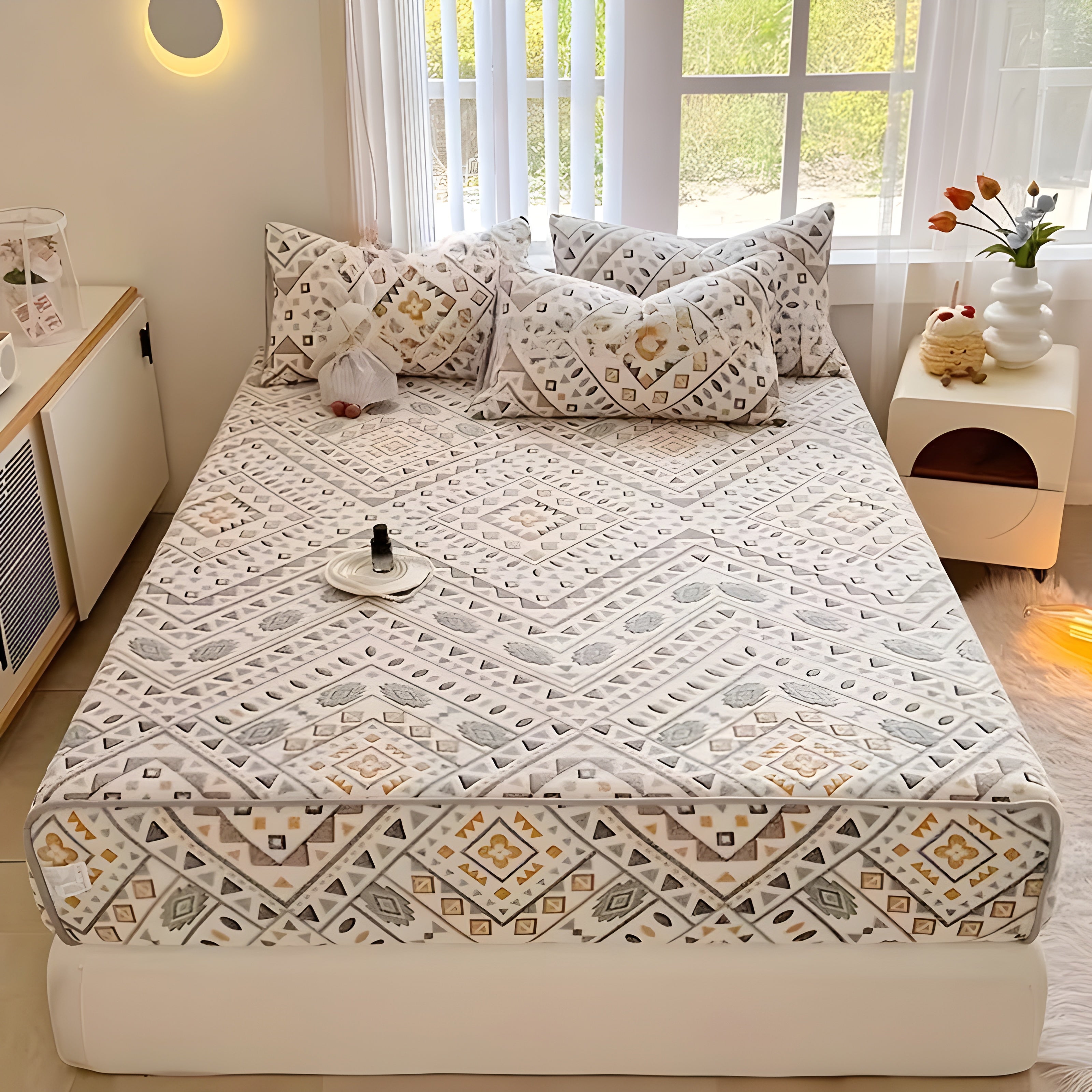 Matratzenbezug aus Flanell – Extra Weich & Wärmend | Komfortabler Schutz für jede Matratze - 90cm*200cm / Mehrfarbig