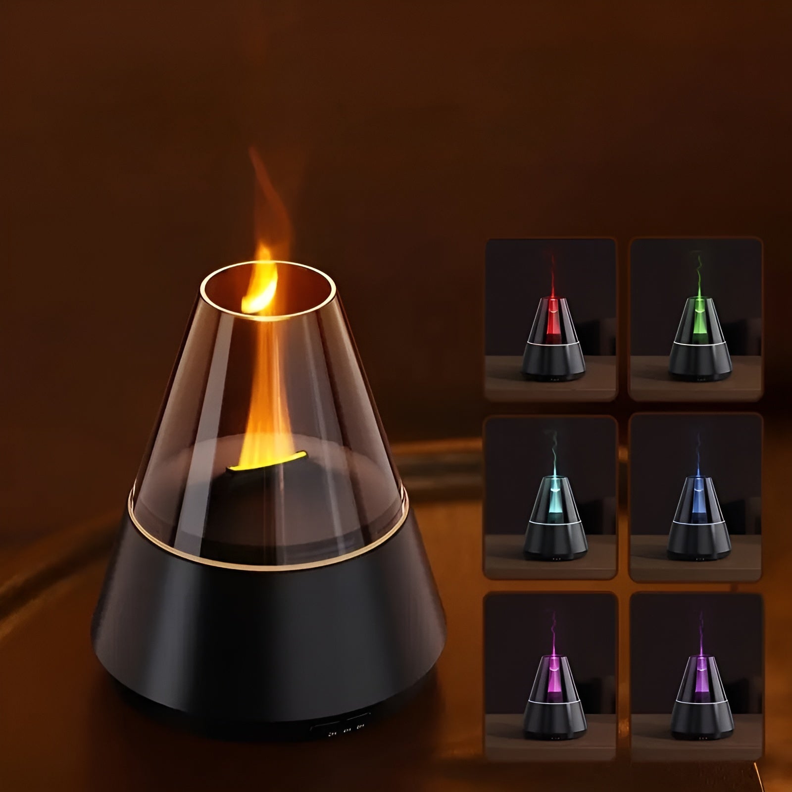 Aromadiffuser mit Flammeneffekt – Ätherische Öle & Raumduft | USB, Timer & Automatische Abschaltung