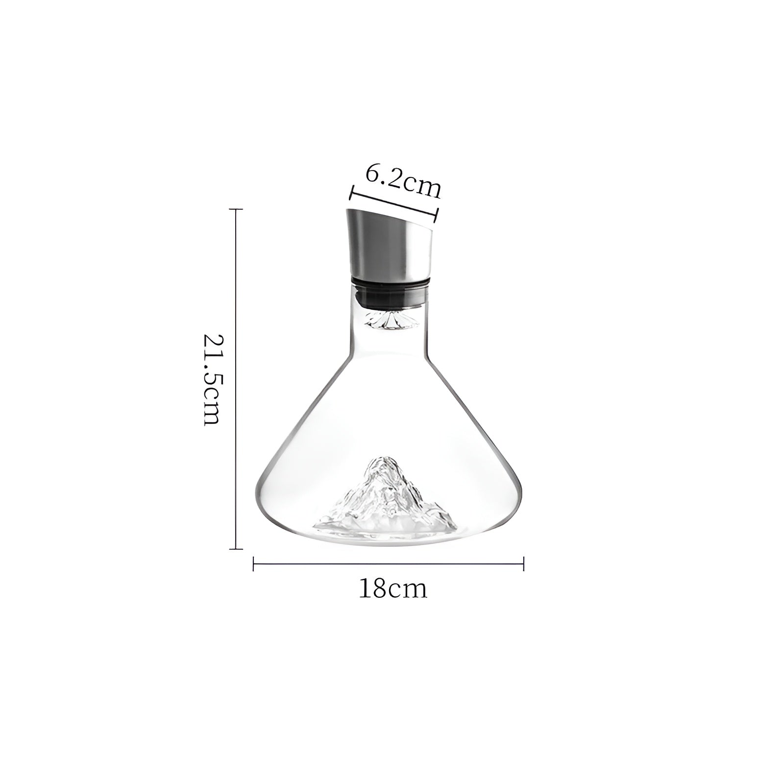 Kristall-Whisky-Wein Dekanter – Handgefertigt und bleifrei | 1500 ml Karaffe für Bar und Zuhause