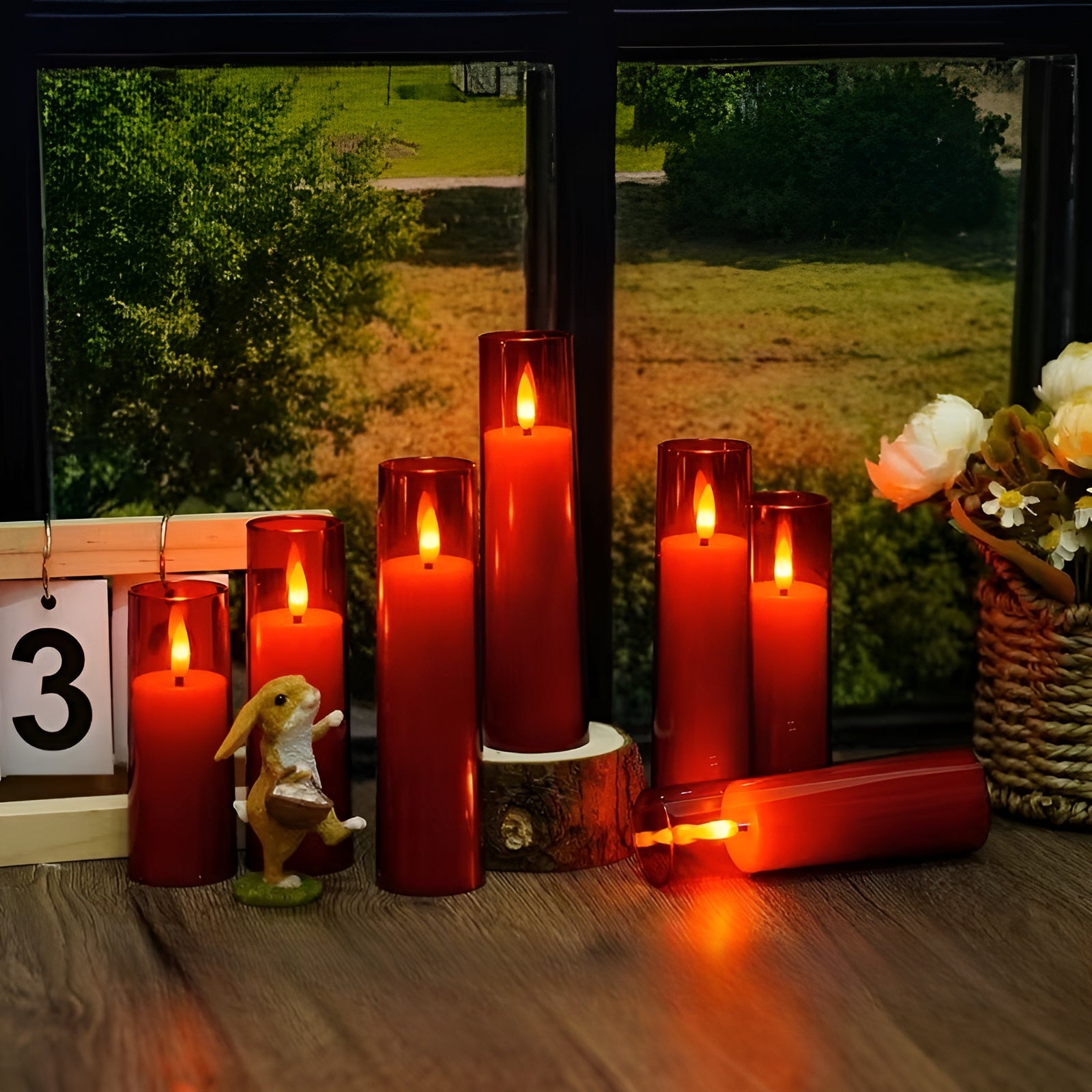 Flackernde LED Kerzen 12er Set – Stimmungsvolles Licht ohne Brandgefahr | Mit Fernbedienung & Timer - Wohnzubehör