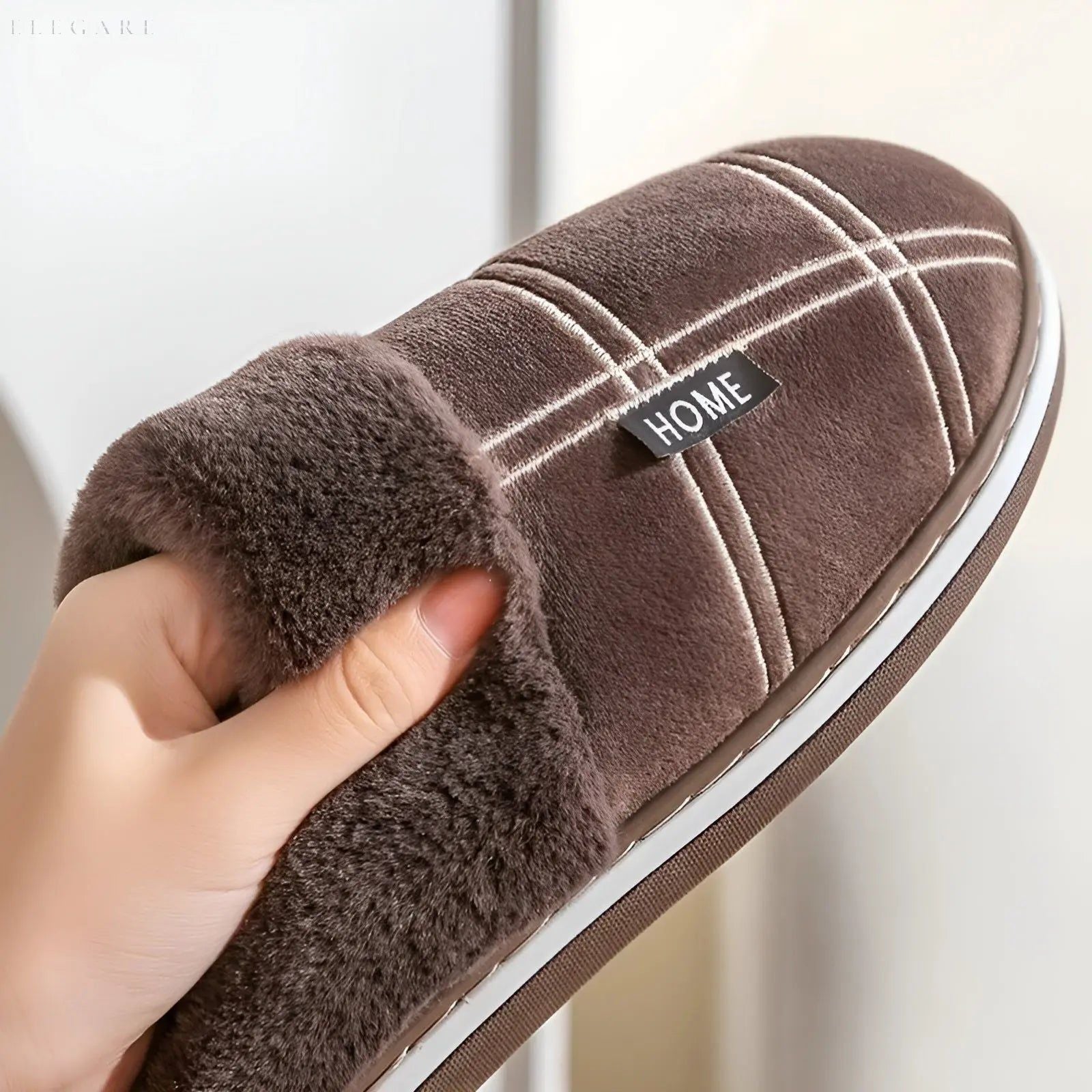 VelvetEase Slippers - Bequeme Hausschuhe aus Leinen für Herren Elegare