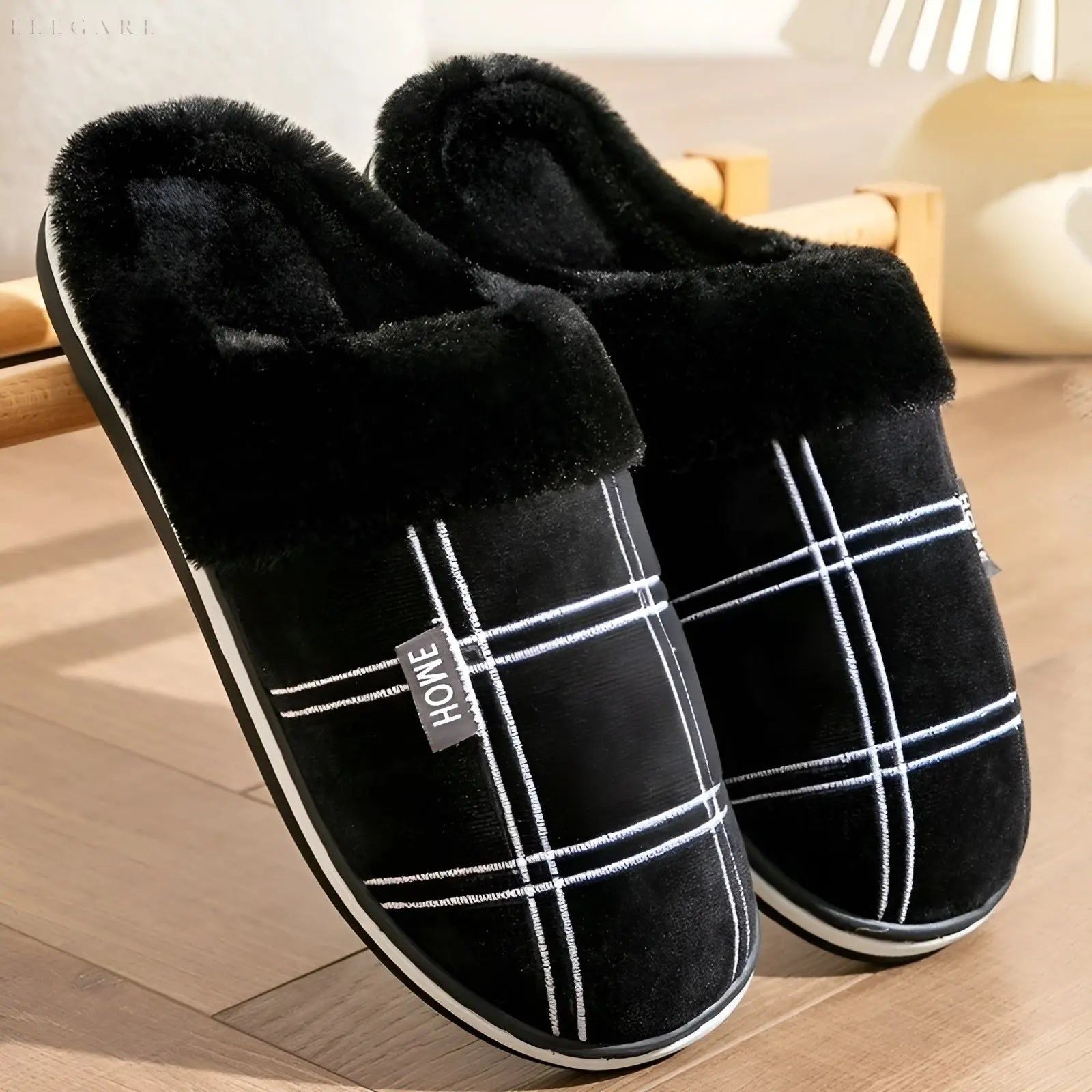 VelvetEase Slippers - Bequeme Hausschuhe aus Leinen für Herren Elegare