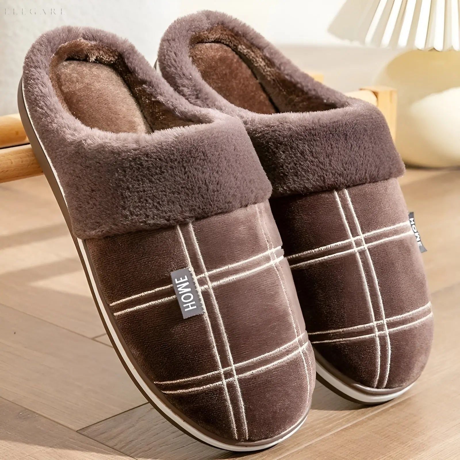 VelvetEase Slippers - Bequeme Hausschuhe aus Leinen für Herren Elegare