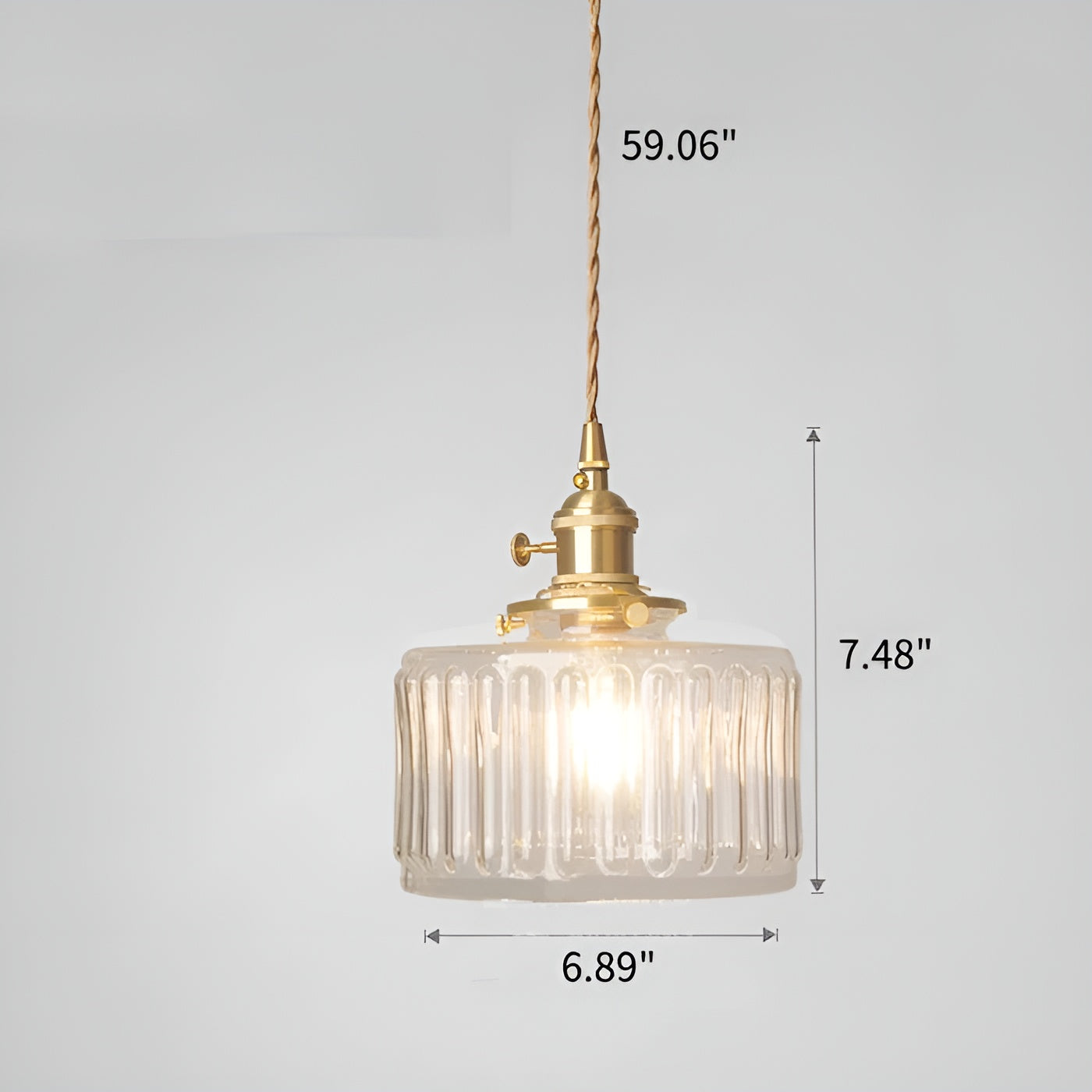 Kupfer-Hängeleuchte aus Glas – Moderne LED Lampe | Für Wohnzimmer & Schlafzimmer