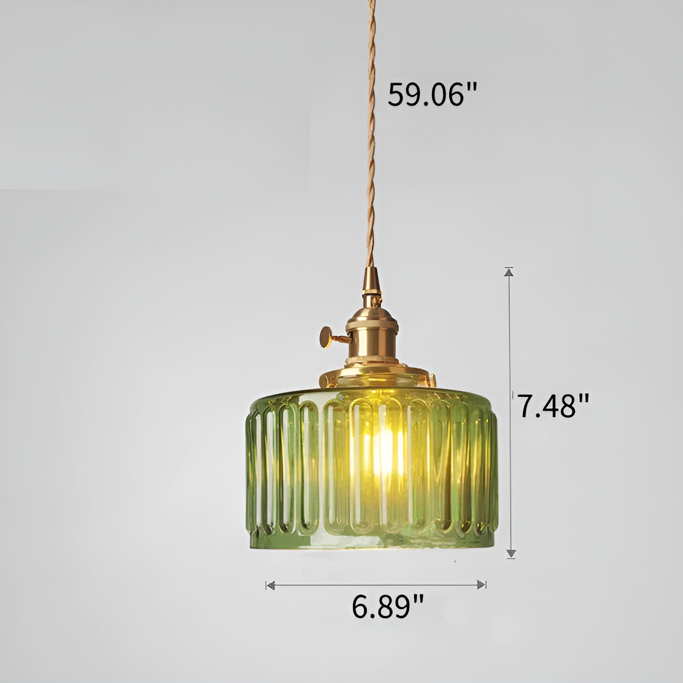 Kupfer-Hängeleuchte aus Glas – Moderne LED Lampe | Für Wohnzimmer & Schlafzimmer