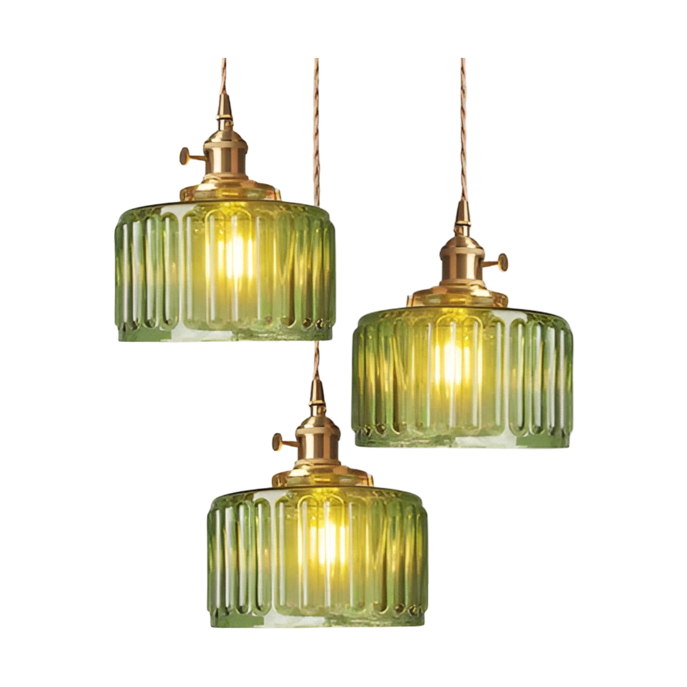 Kupfer-Hängeleuchte aus Glas – Moderne LED Lampe | Für Wohnzimmer & Schlafzimmer