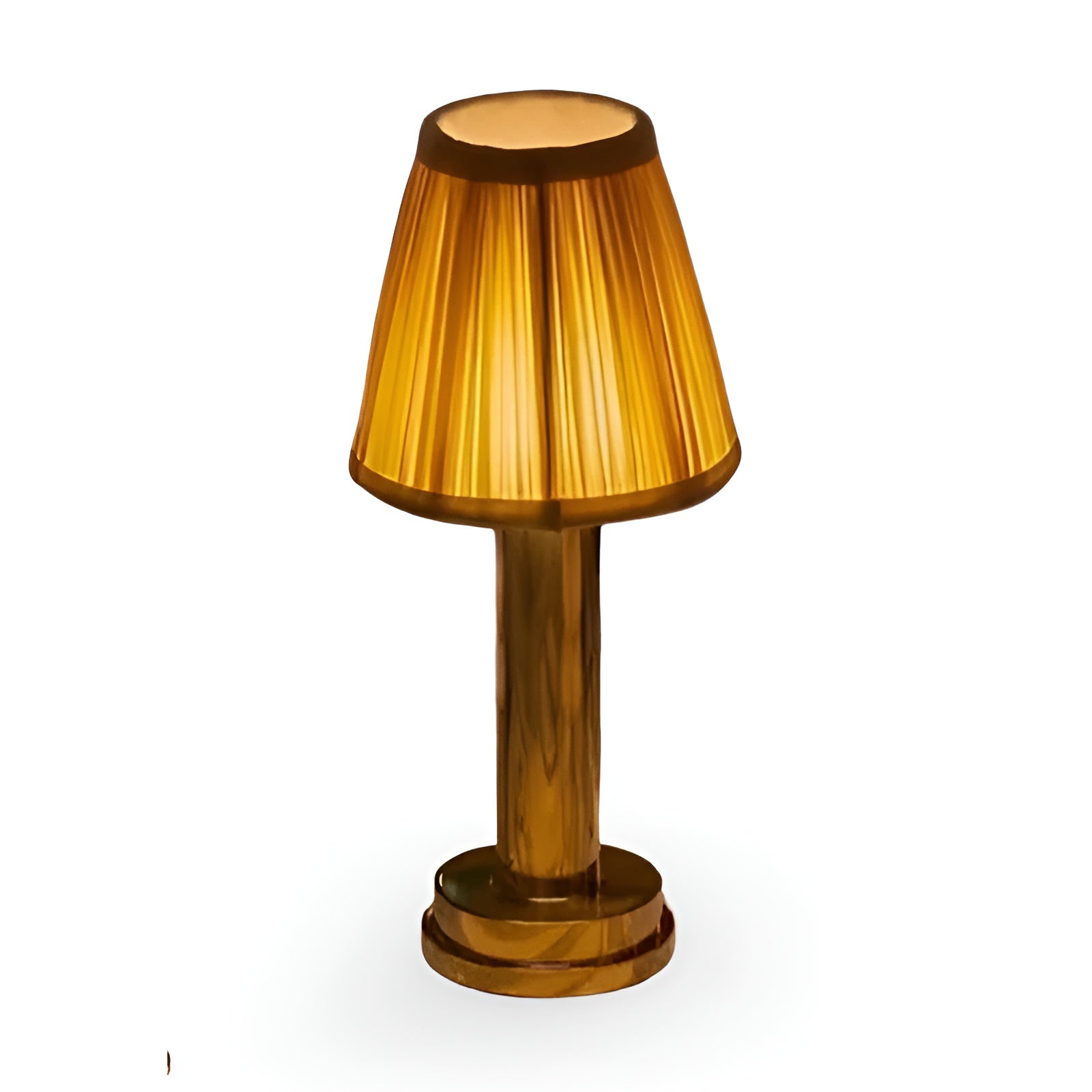 Vintage Tischlampe aus Aluminium – Dimmbare Lampe mit Stoffschirm | Stilvoll für Wohn- oder Bartisch