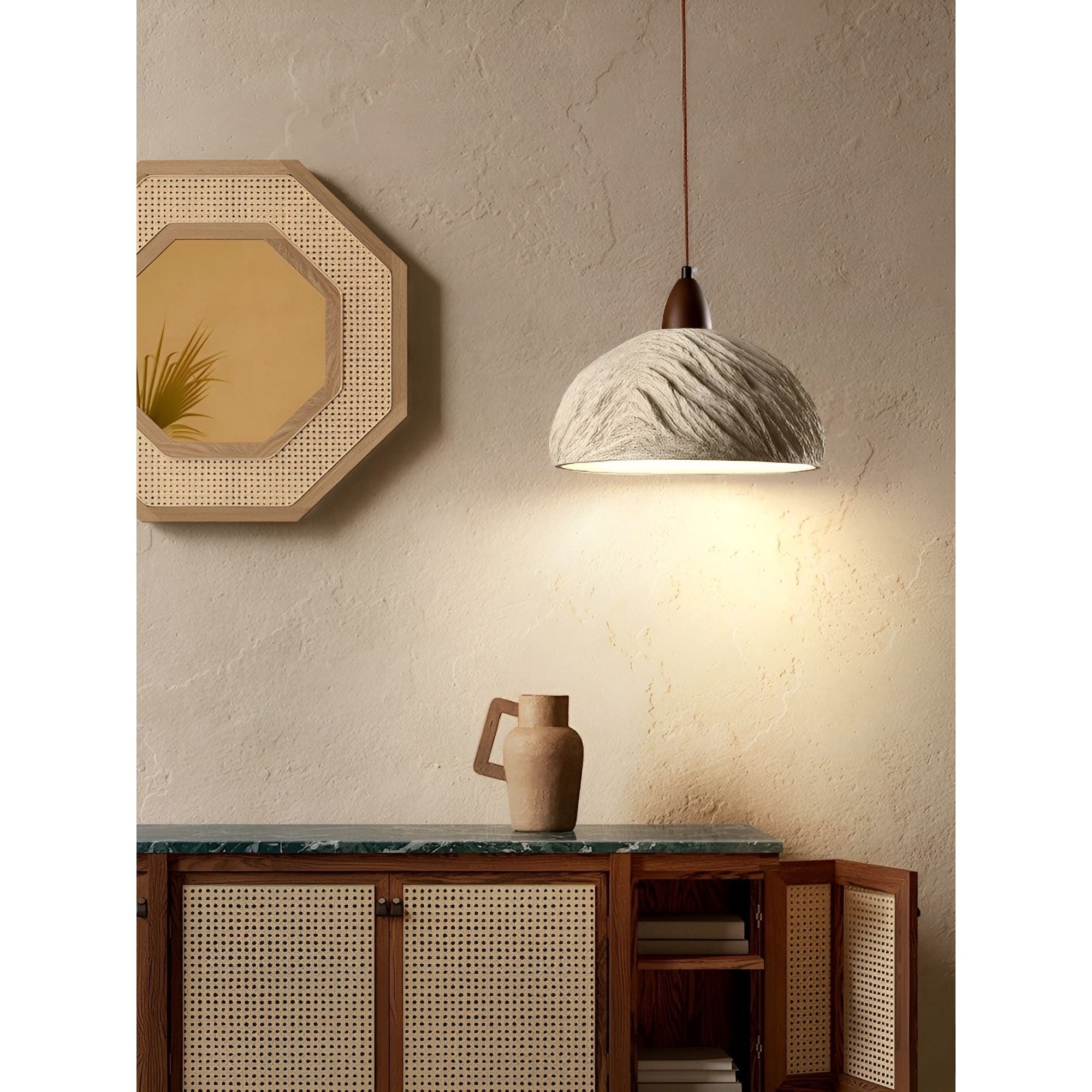 WabiLight Lampe - Wabi Sabi Stil Retro Zen Kunst Pendelleuchte Elegare