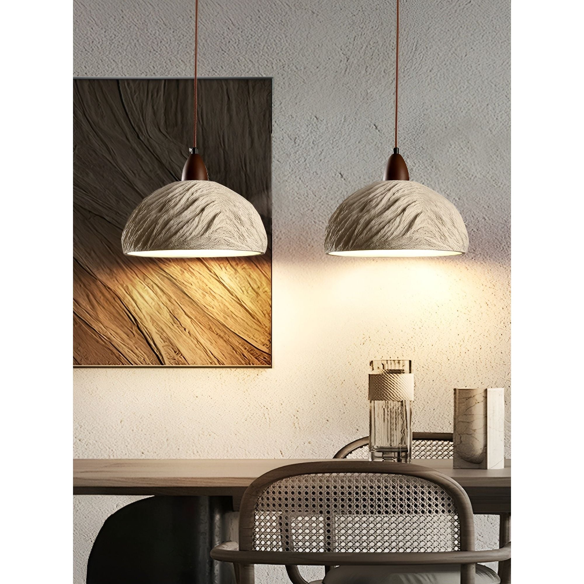 WabiLight Lampe - Wabi Sabi Stil Retro Zen Kunst Pendelleuchte Elegare