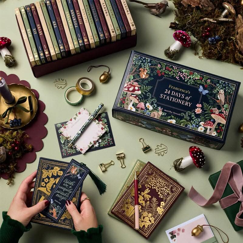 Adventskalender Schreibwaren – Inhalt: Stifte, Notizbuch und Jahreskalender