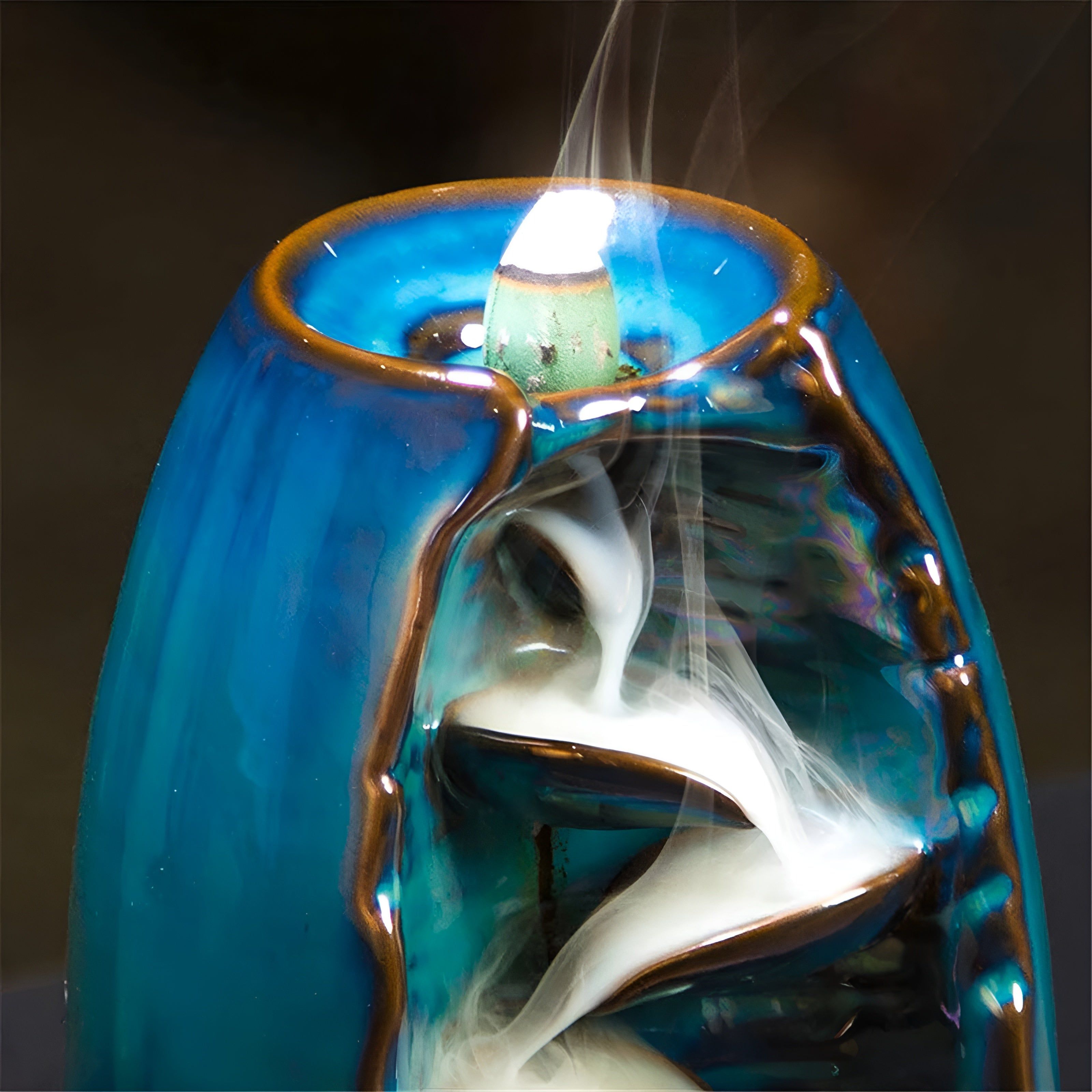 ZenWaterfall Incense Burner - Wasserfall Aromatherapie Diffusor Räuchergefäß Elegare