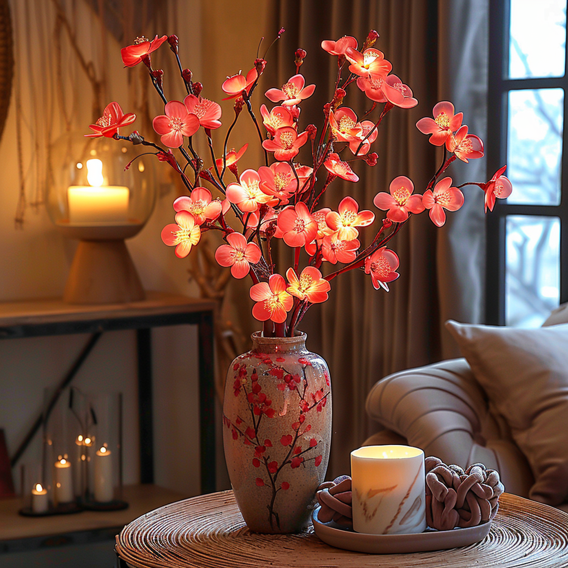 BloomBranch Light - Dekorative Künstliche Eukalyptuszweig LED Lichter